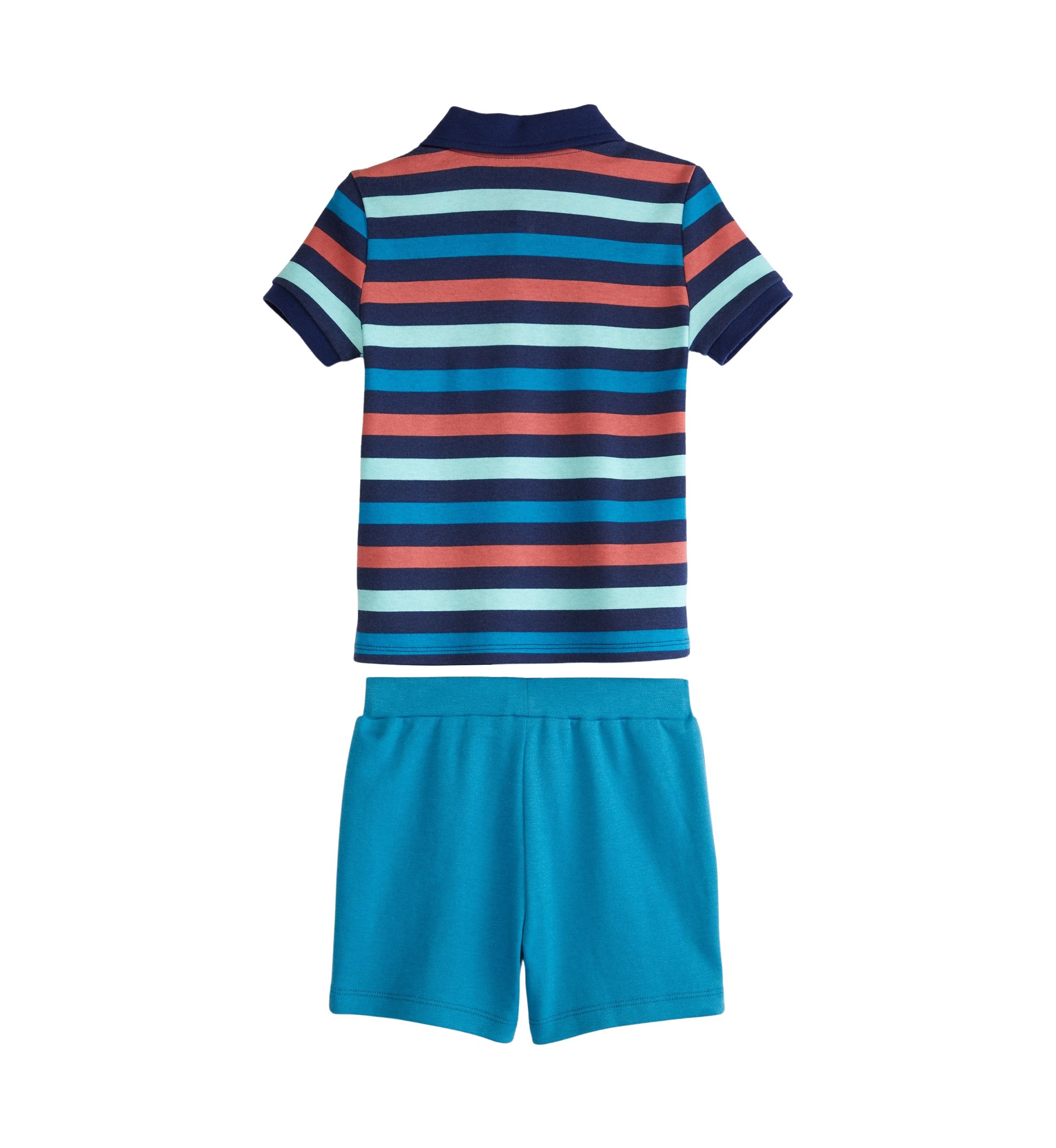 Toddler Boys Short Sleeve Polo Shirt and Shorts Set