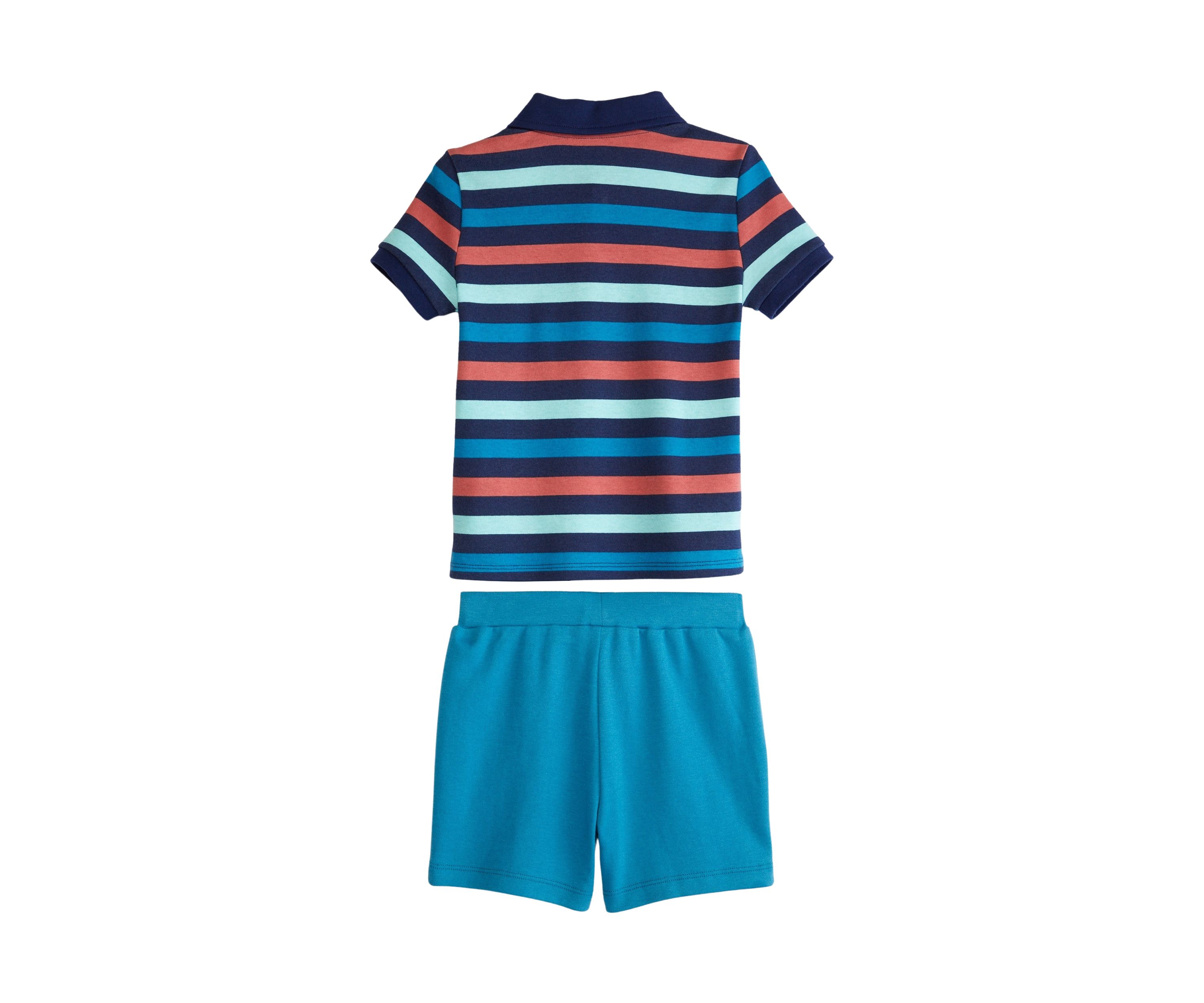 Toddler Boys Short Sleeve Polo Shirt and Shorts Set