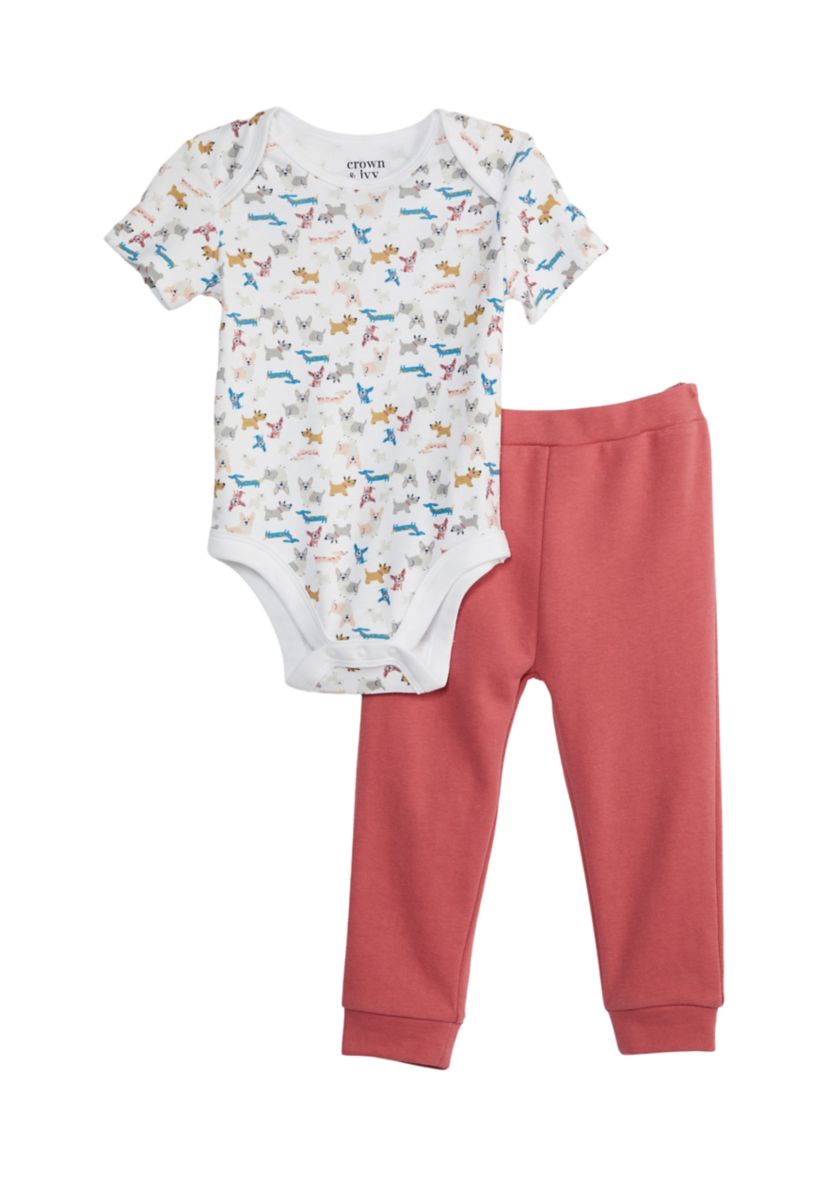 Baby Boys Dog Print Set 