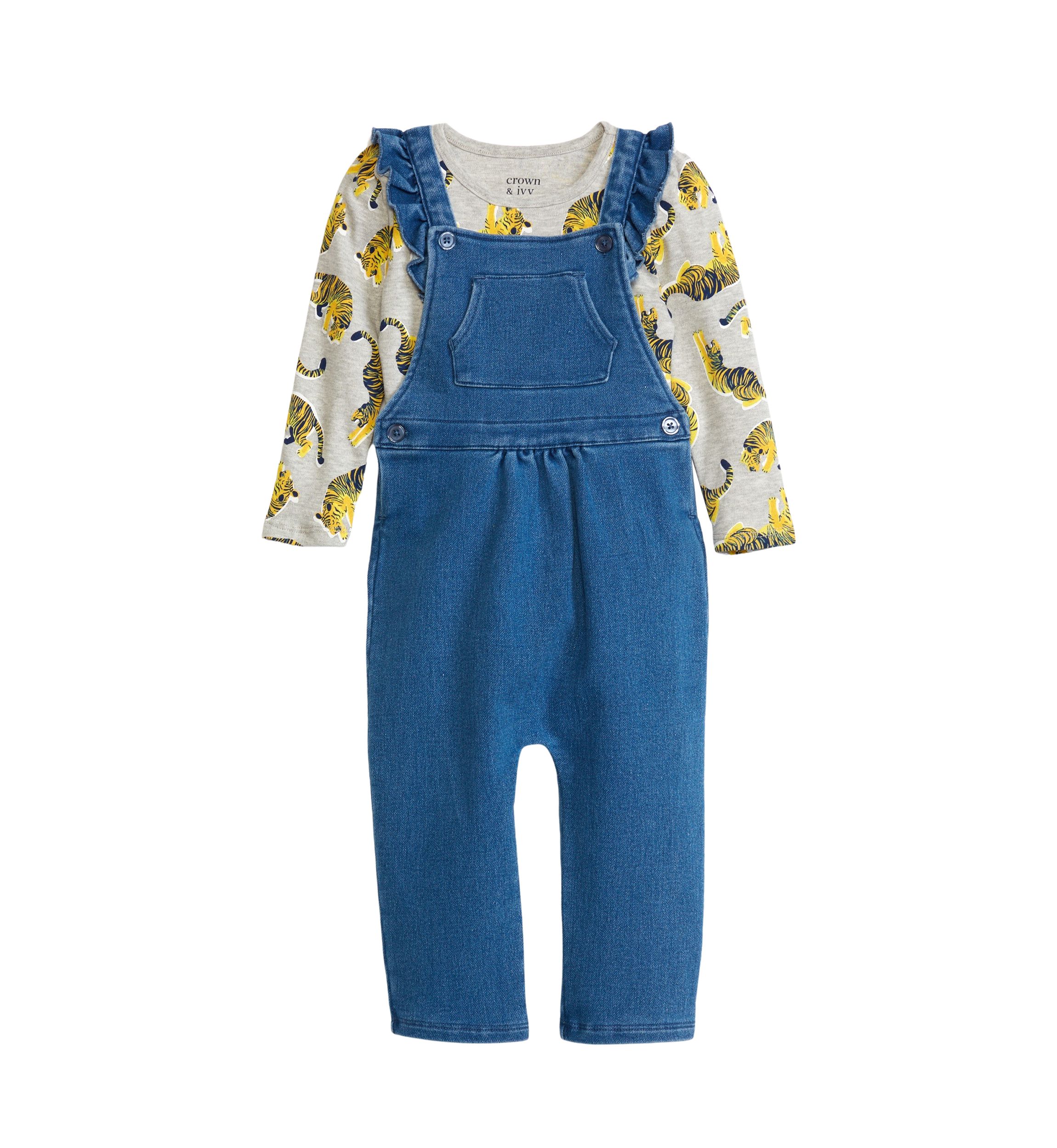 Baby Girls Long Sleeve Romper Set