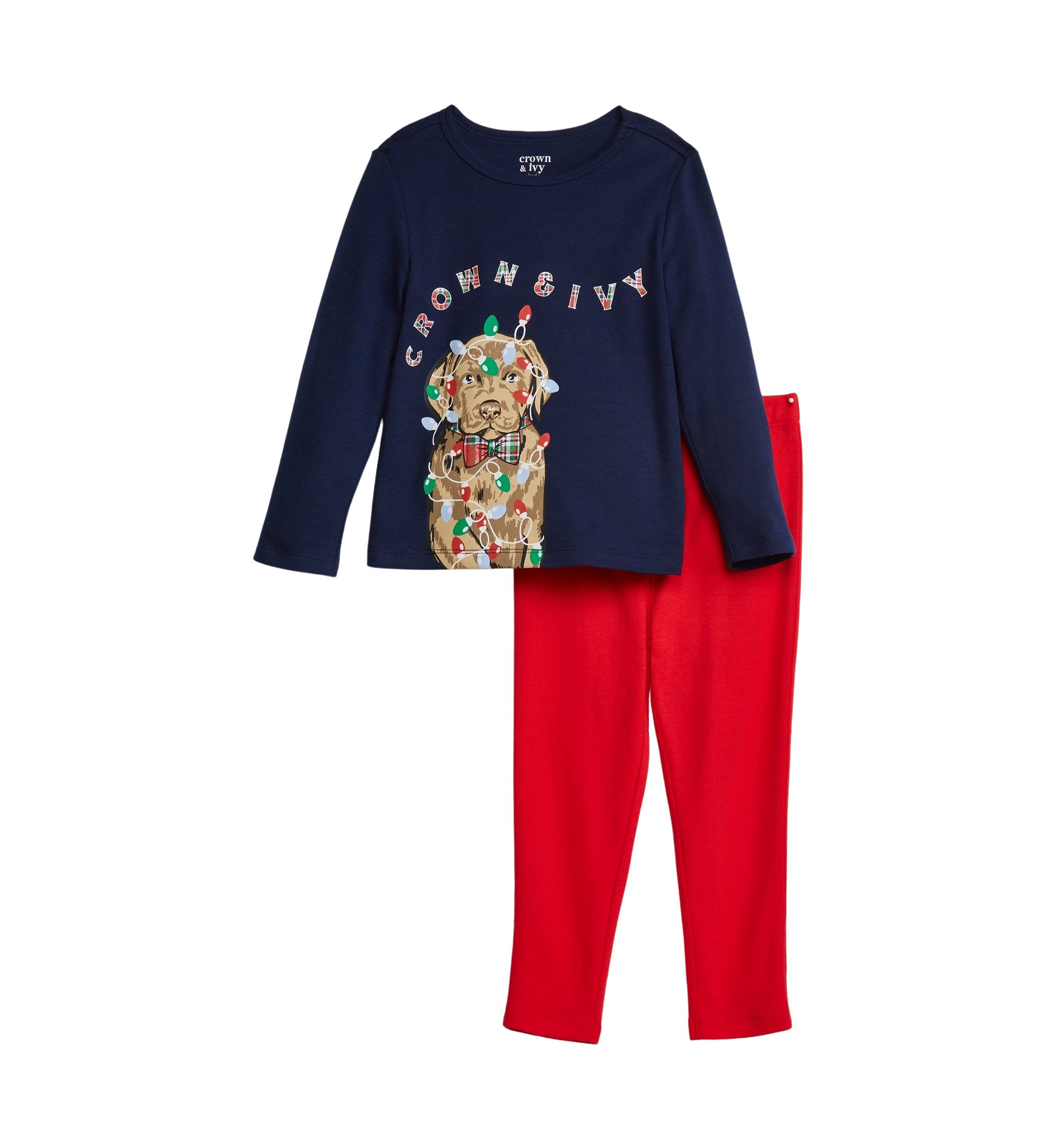Toddler Boys Holiday Dog Set