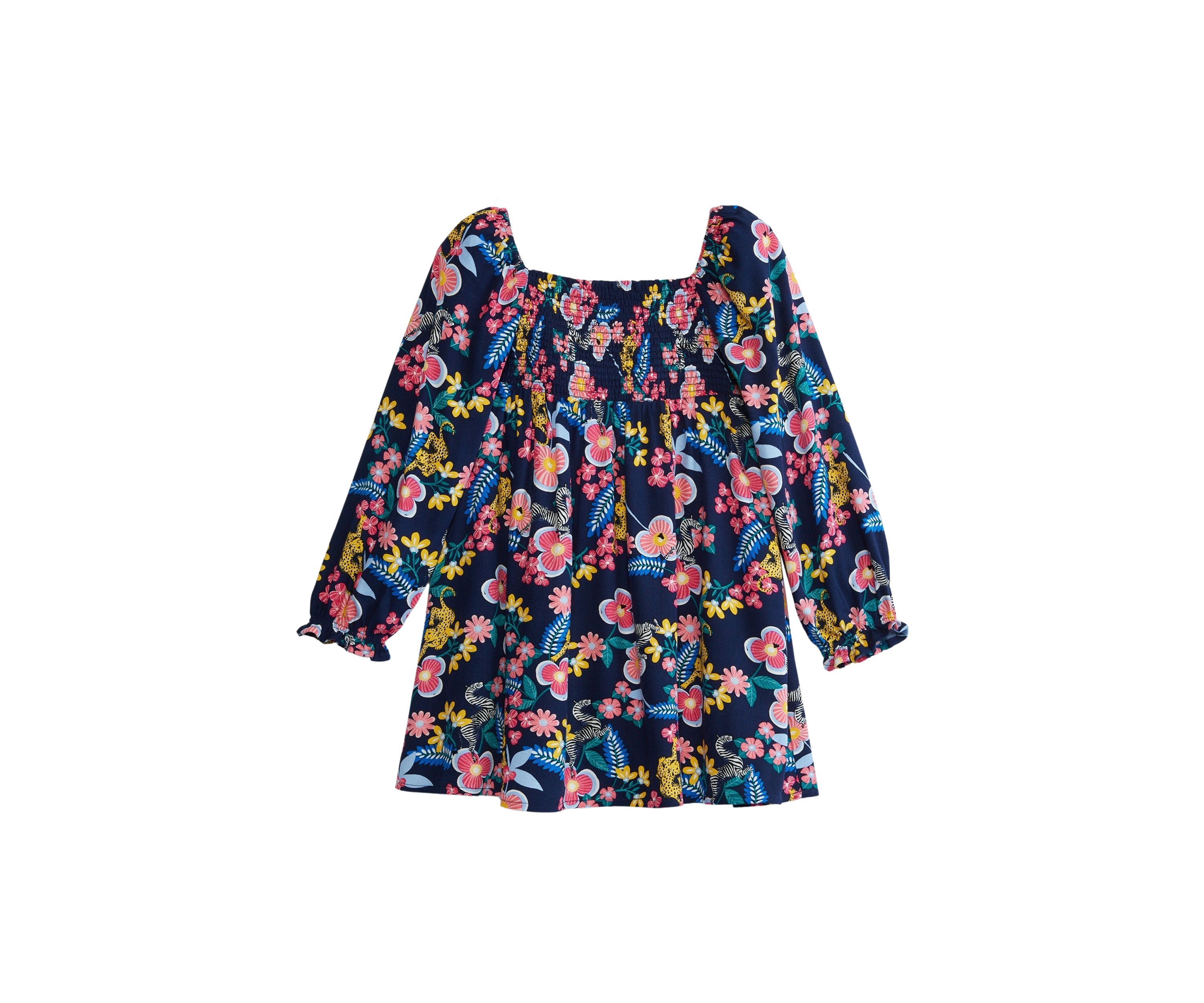 Toddler Girls Long Sleeve Peasant Dress