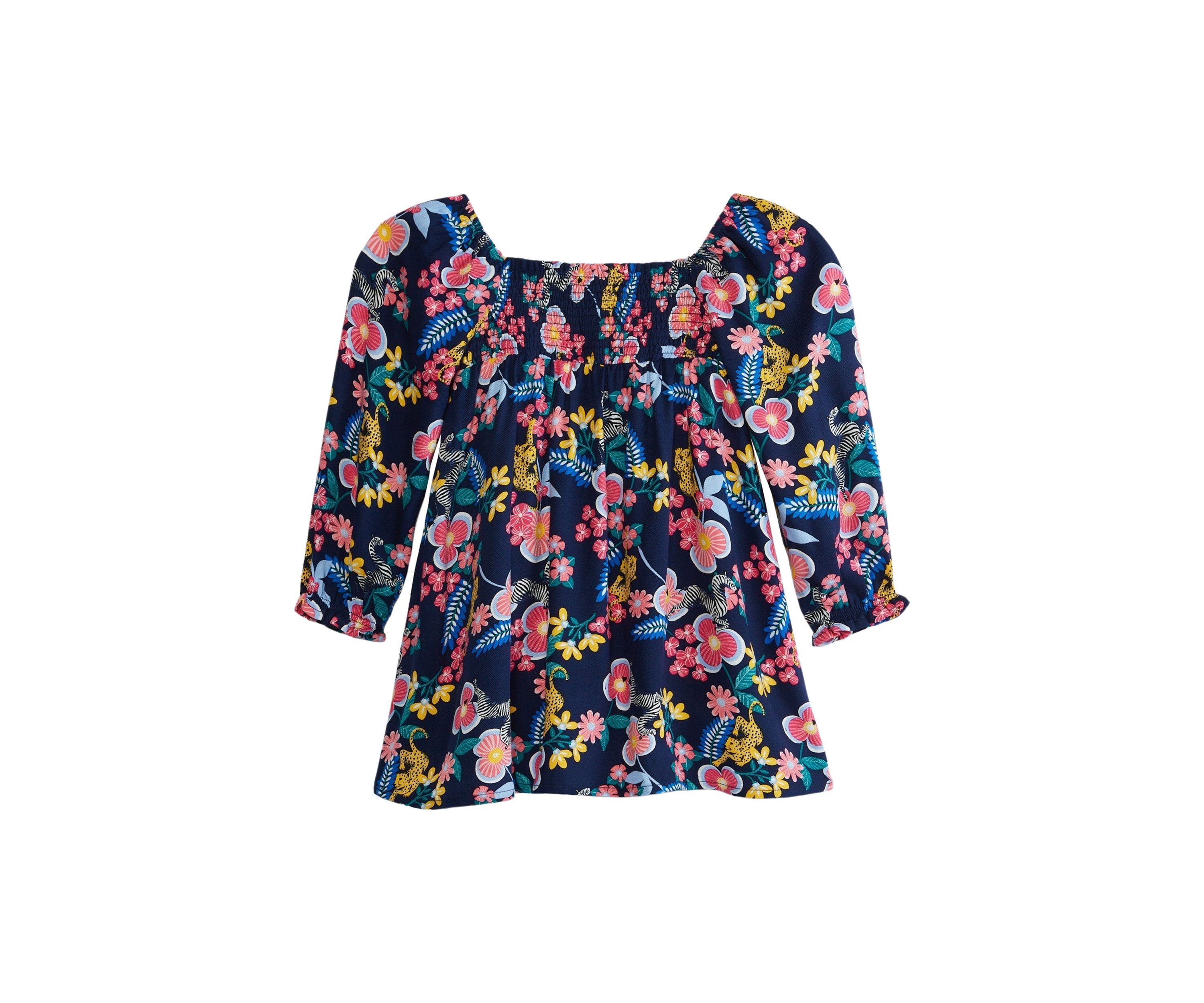 Toddler Girls Long Sleeve Peasant Dress