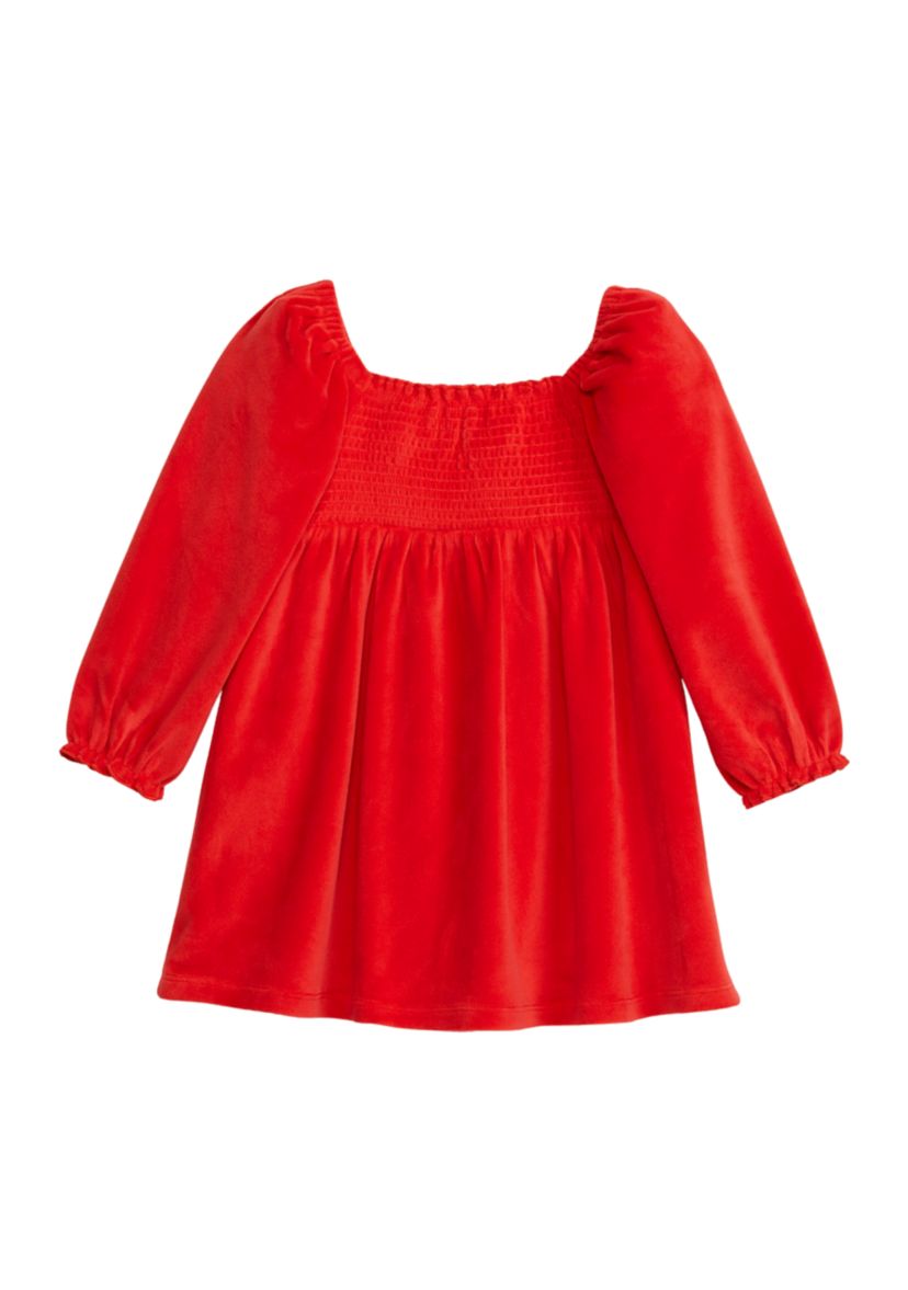 Toddler Girls Knit Velour Top