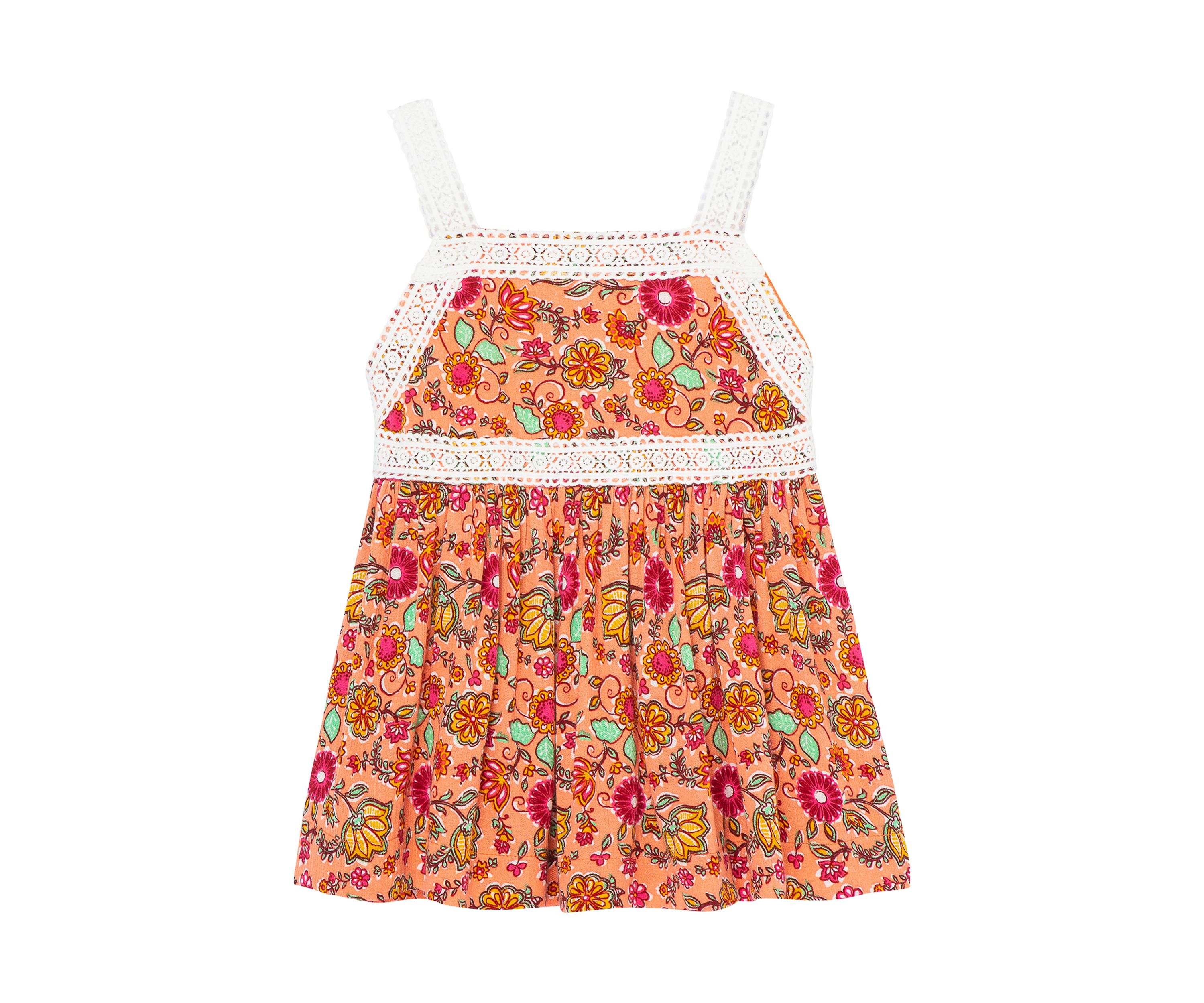 Baby Girls Floral Lace Trim Tank 