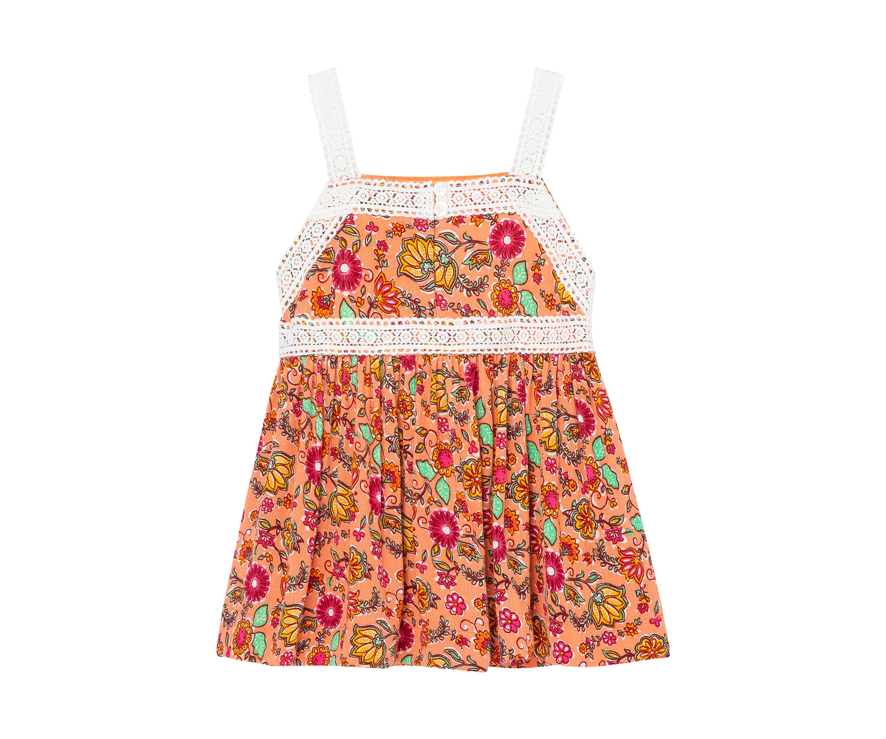 Baby Girls Floral Lace Trim Tank 