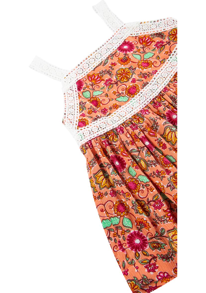 Baby Girls Floral Lace Trim Tank 