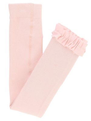 RuffleButts Ballet Pink Footless Ruffled Tights | belk