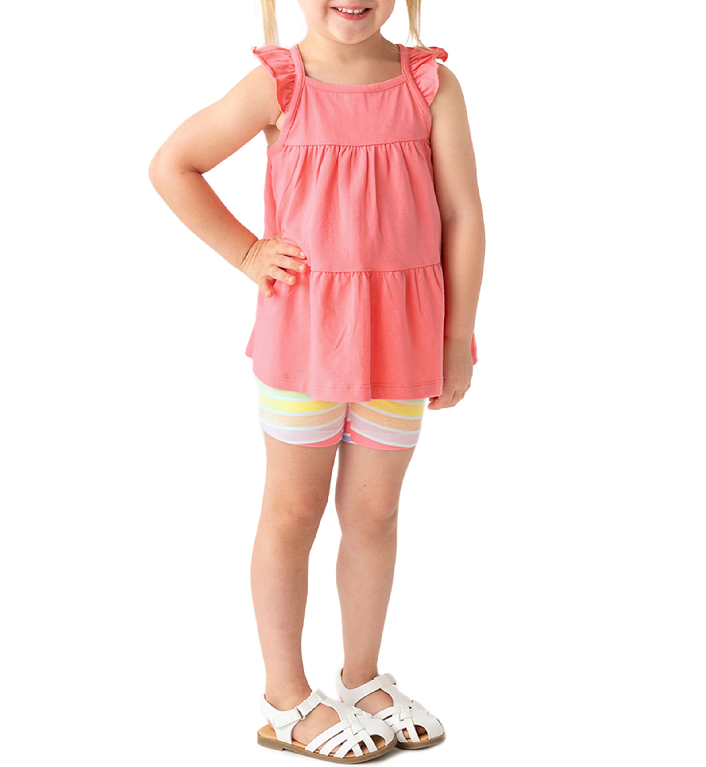 Baby Girls Strawberry Tiered Knit Tank Top