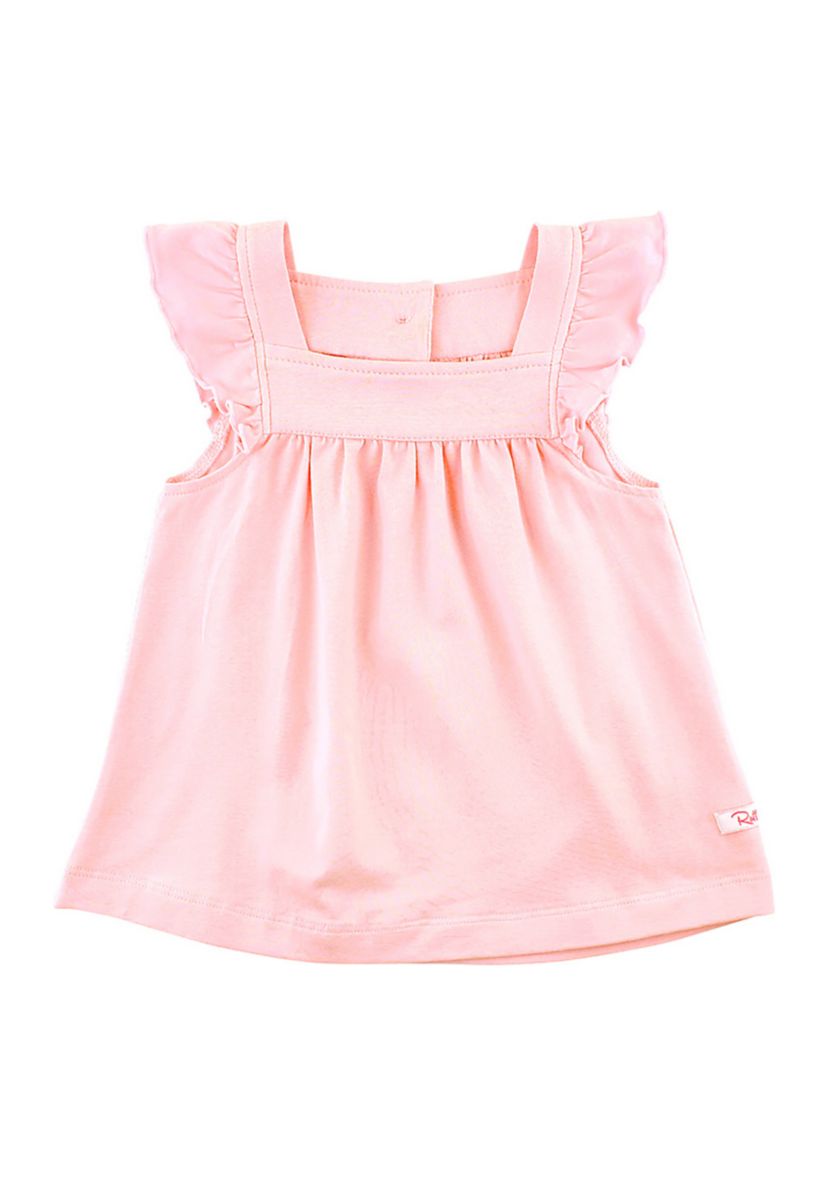 Toddler Girls Pink Square Neck Top