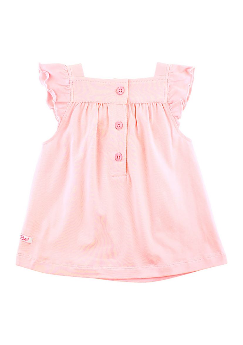 Toddler Girls Pink Square Neck Top