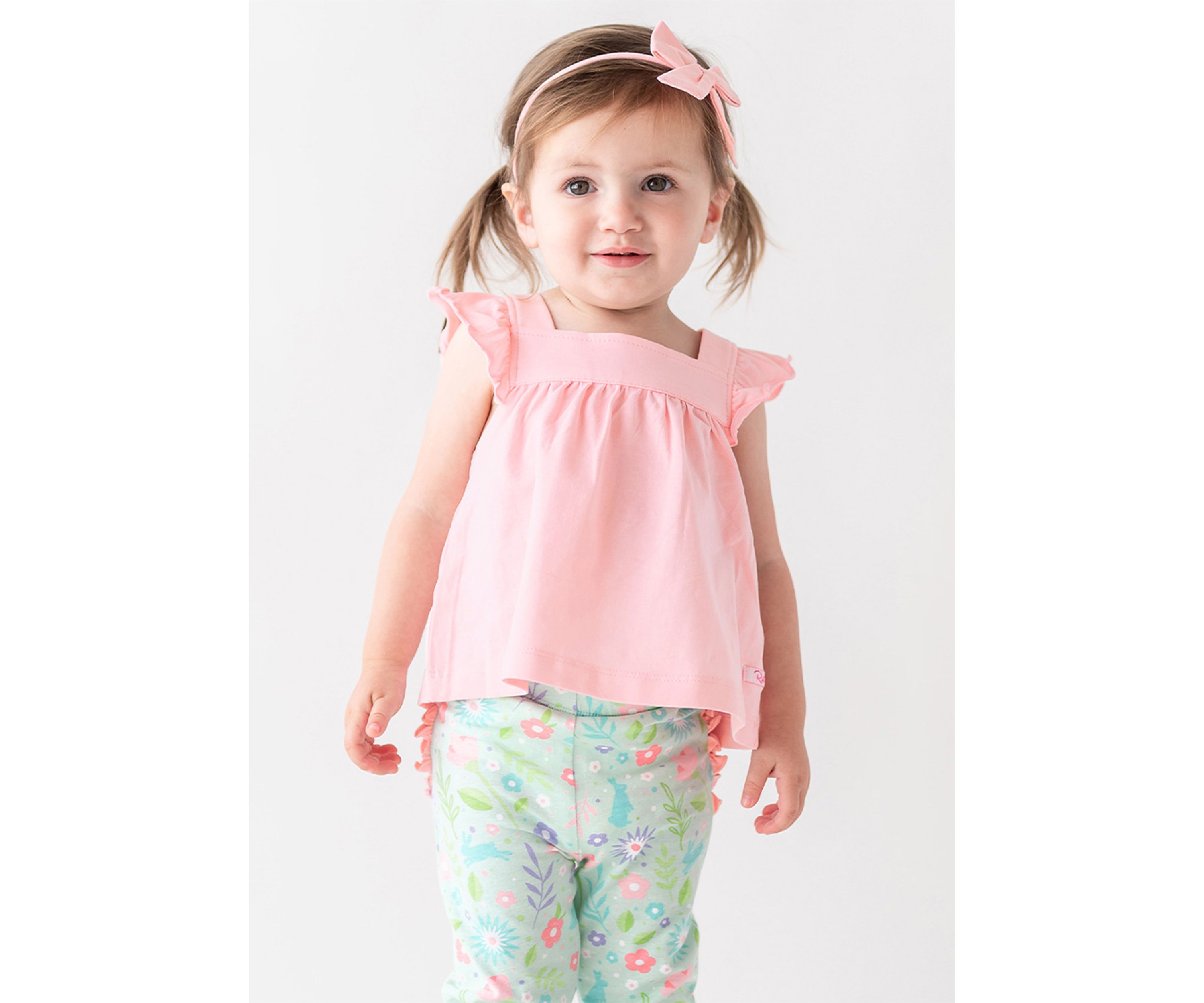 Toddler Girls Pink Square Neck Top