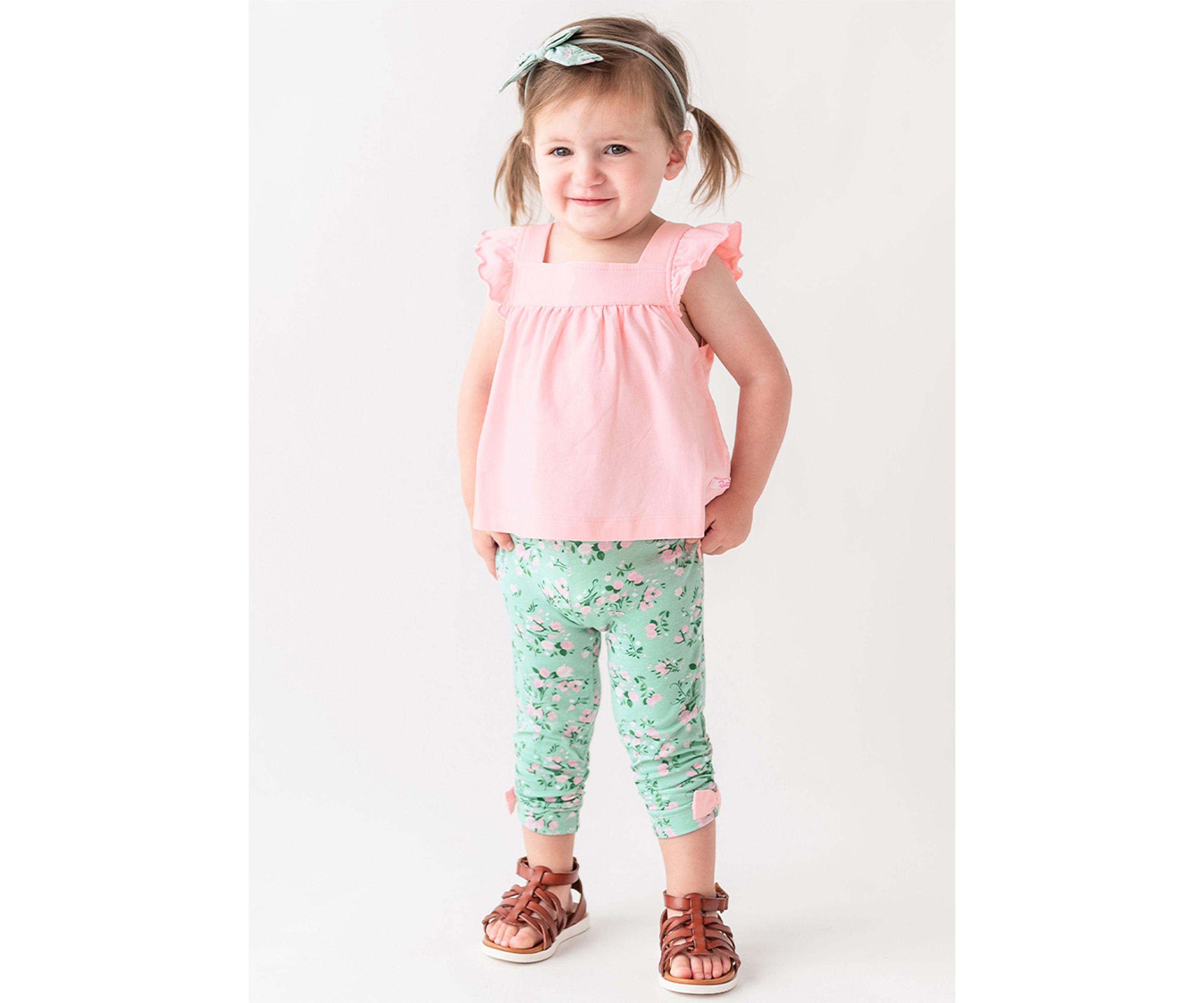 Toddler Girls Pink Square Neck Top