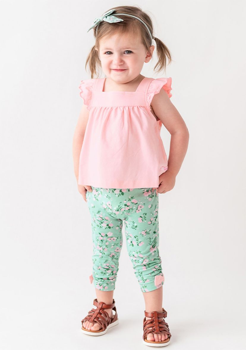 Toddler Girls Pink Square Neck Top