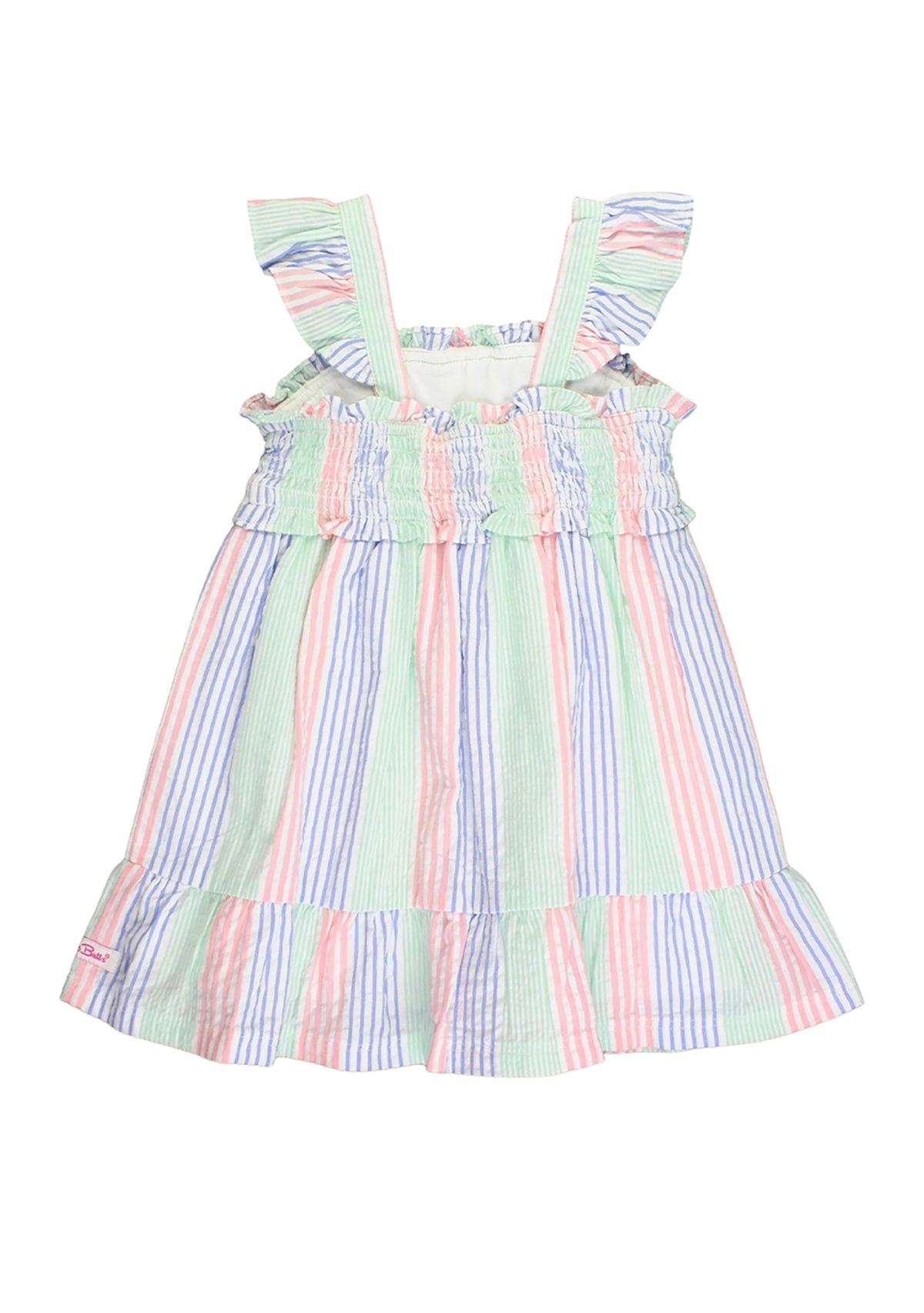 Toddler Girls Multicolor Seersucker Smocked Dress