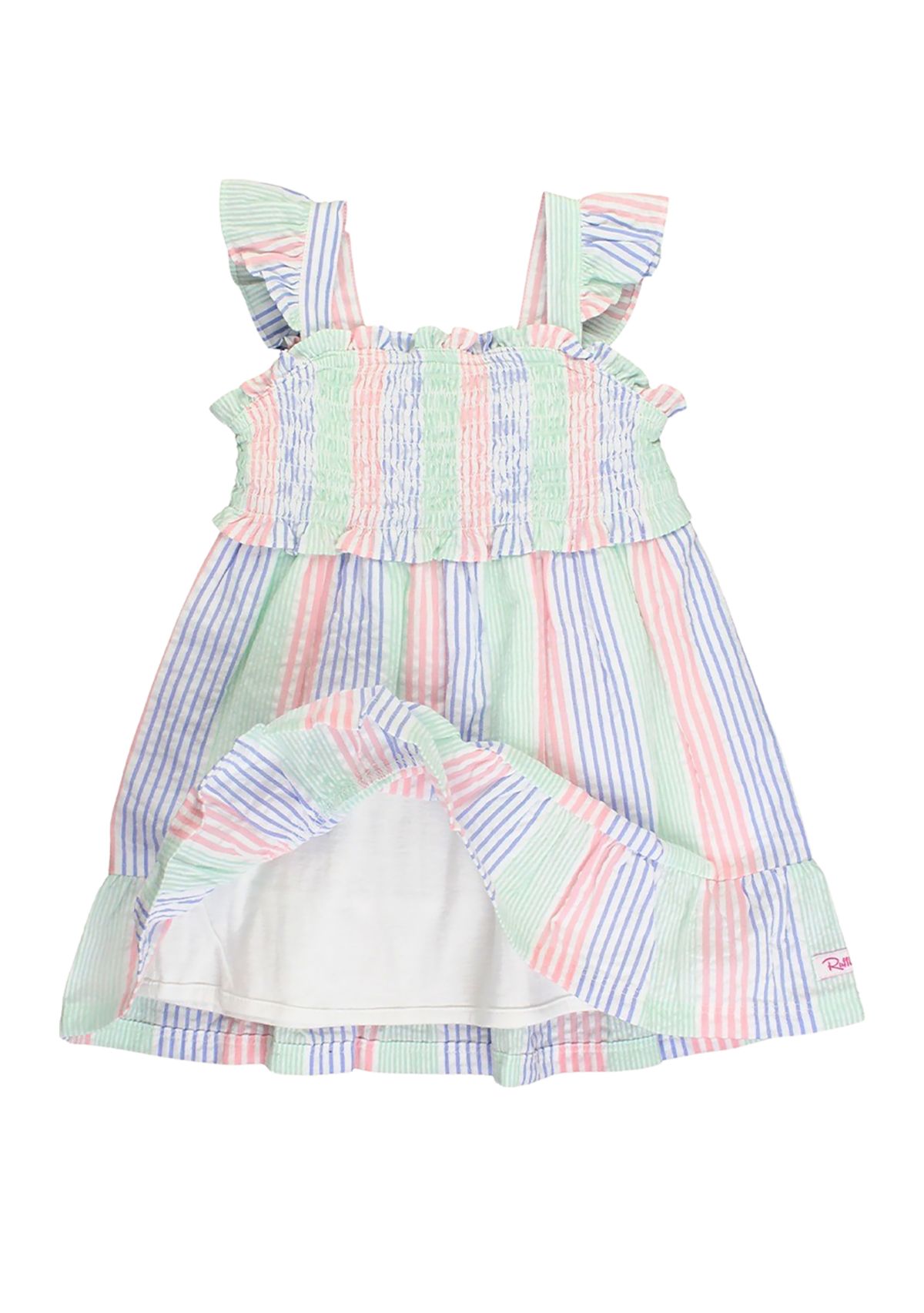 Toddler Girls Multicolor Seersucker Smocked Dress