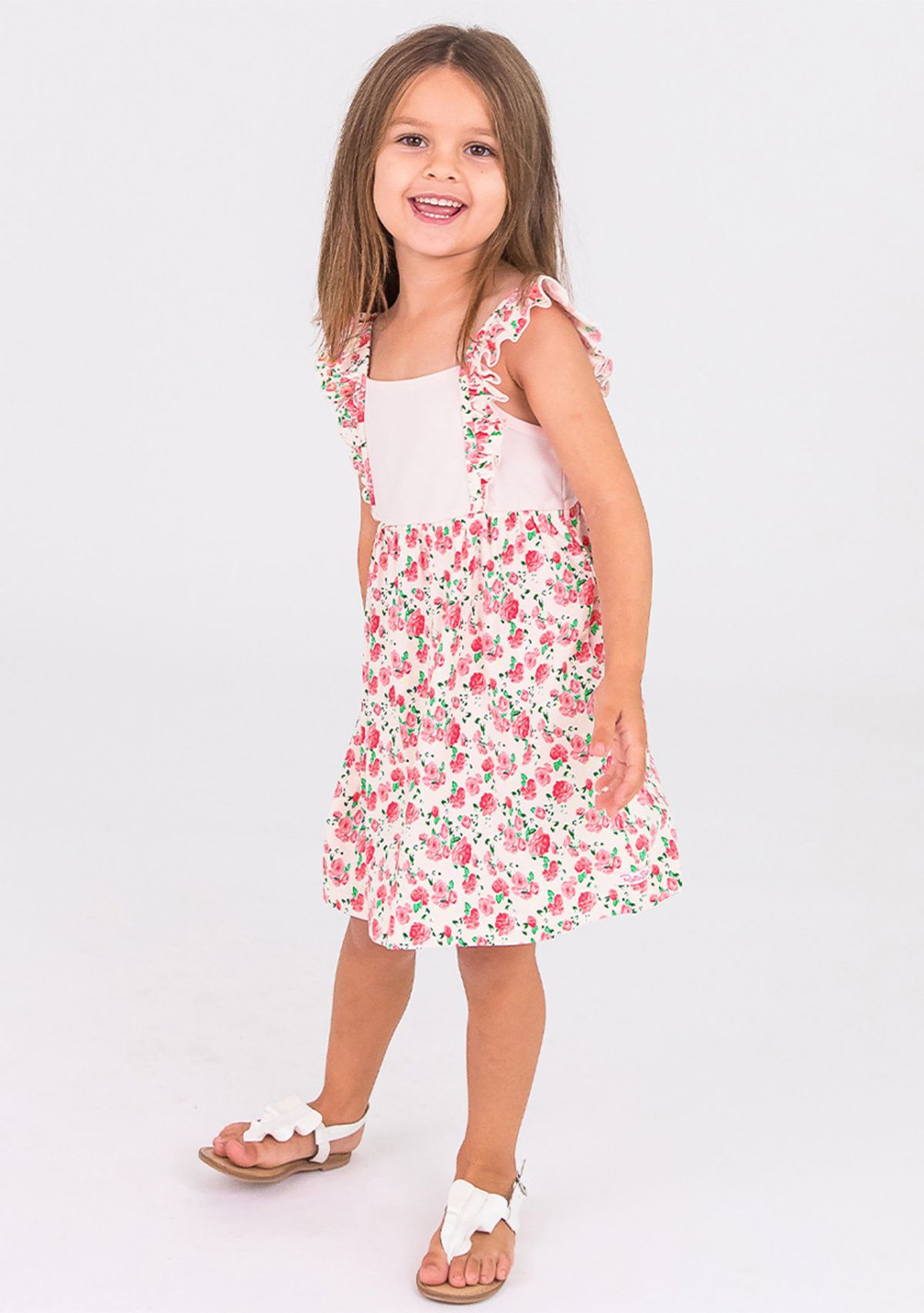 RuffleButts Toddler Girls English Roses Ruffle Dress | Belk