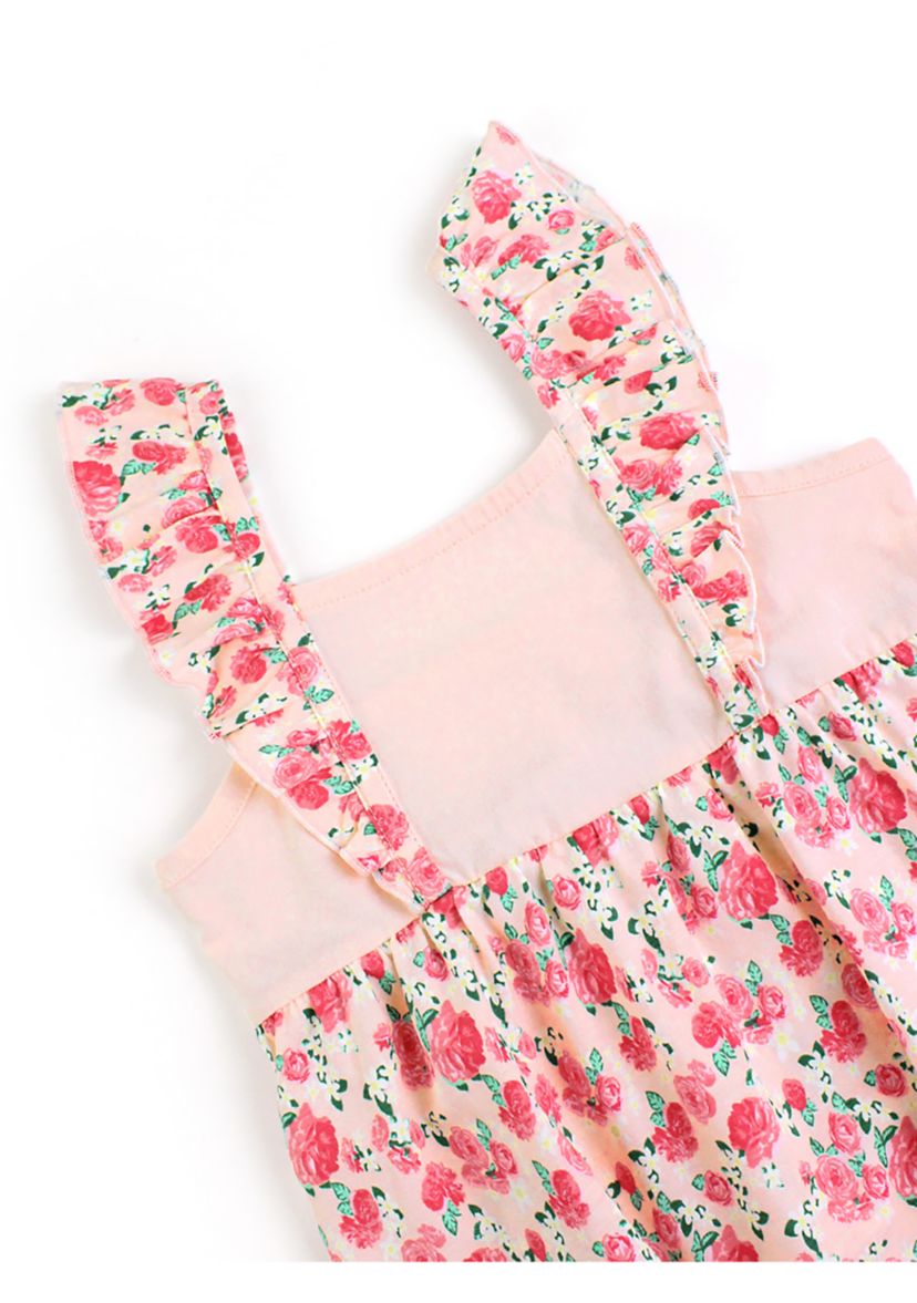 Toddler Girls English Roses Ruffle Dress