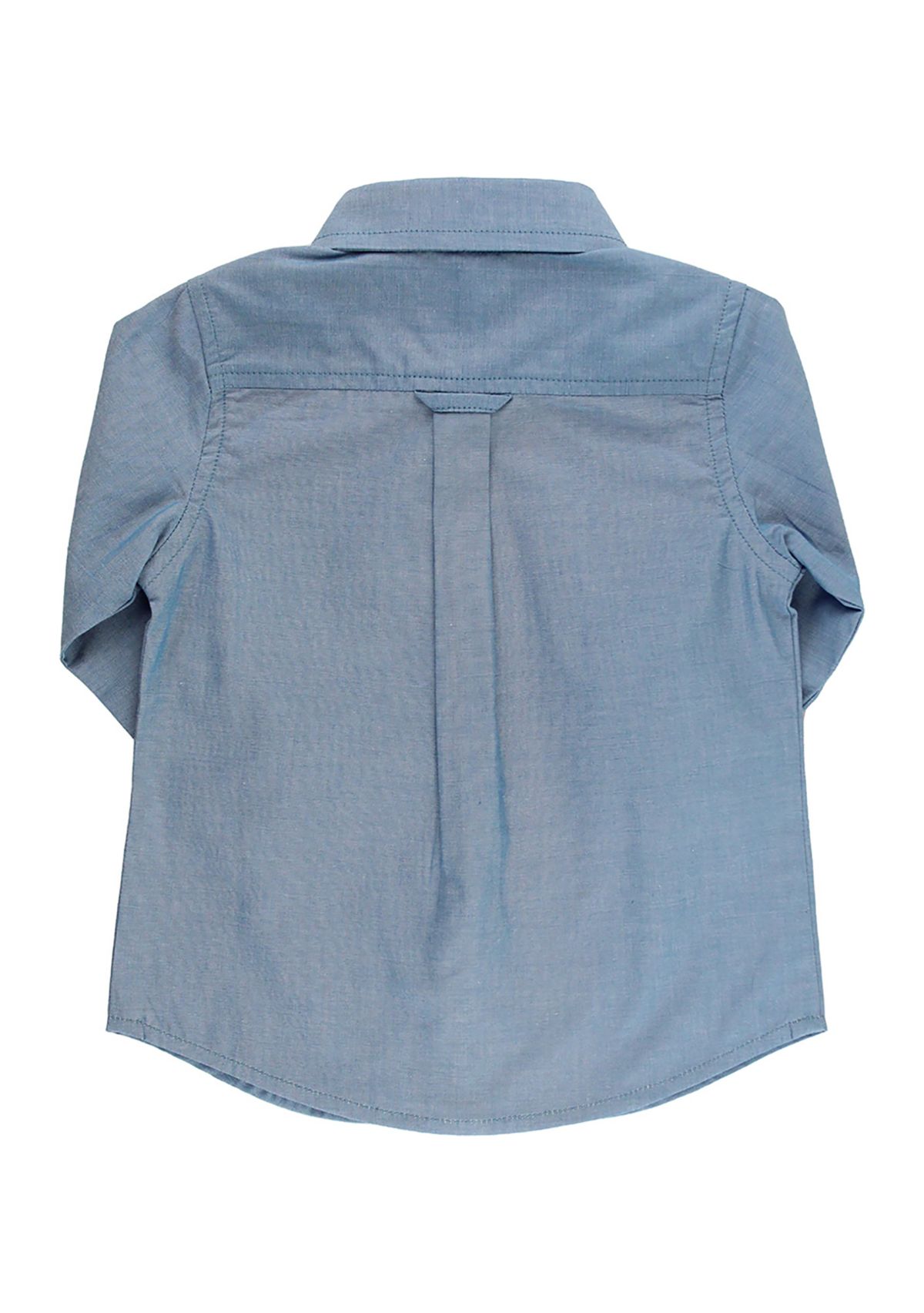 Baby Boys Chambray 3/4 Sleeve Button Down Shirt