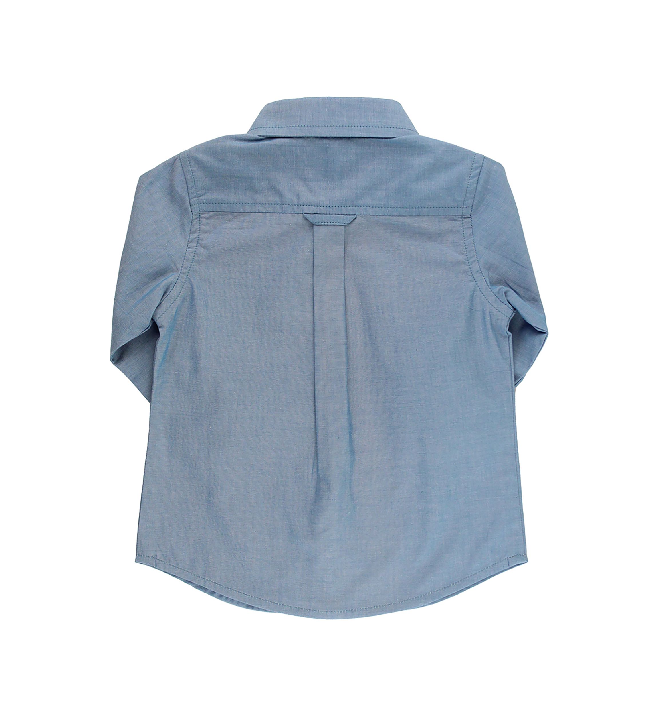 Baby Boys Chambray 3/4 Sleeve Button Down Shirt