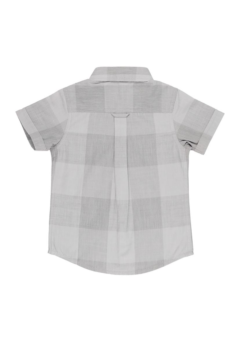 Toddler Boys Plaid Short Sleeve Button Down Shirt