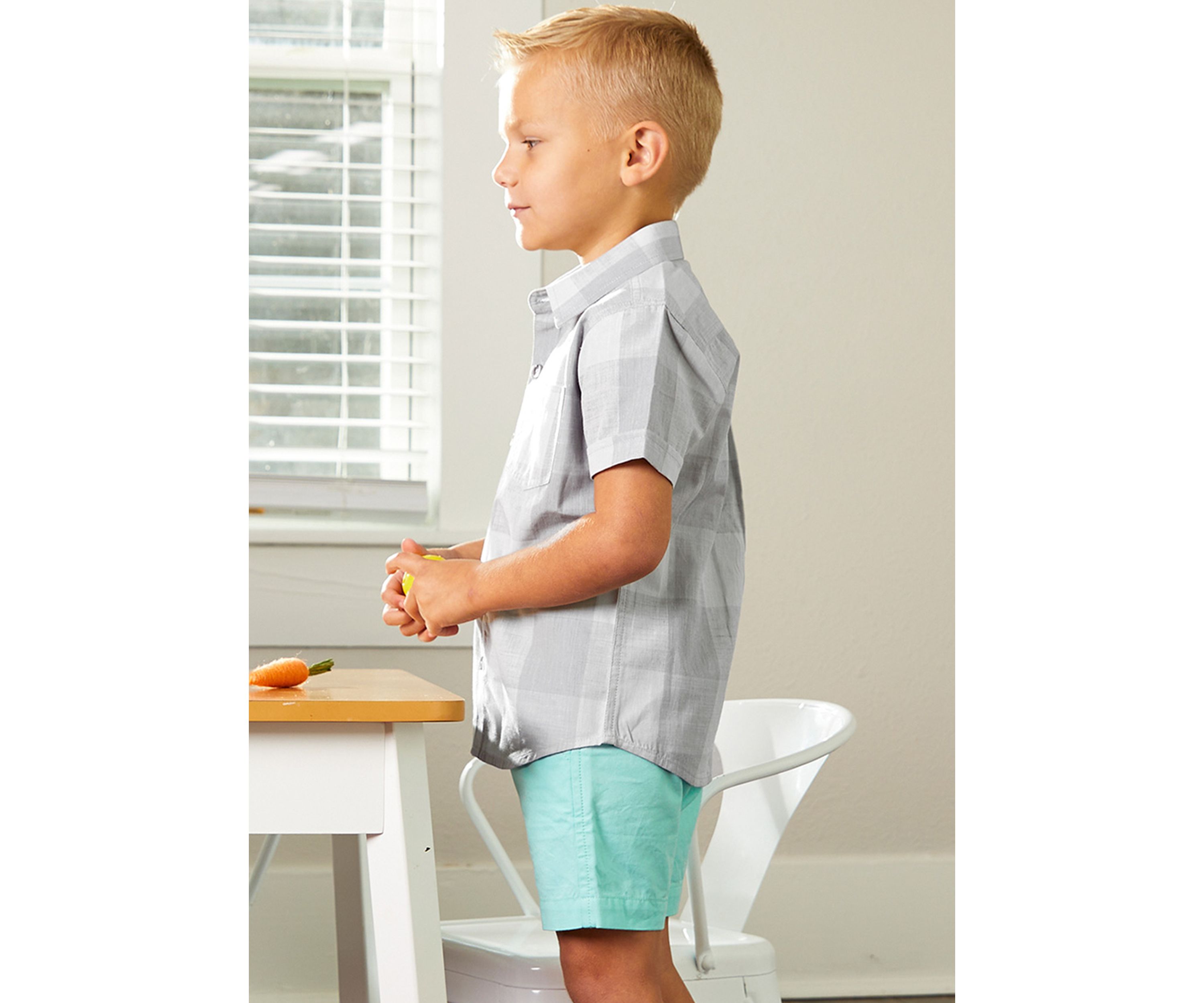 Baby Boys Plaid Short Sleeve Button Down Shirt