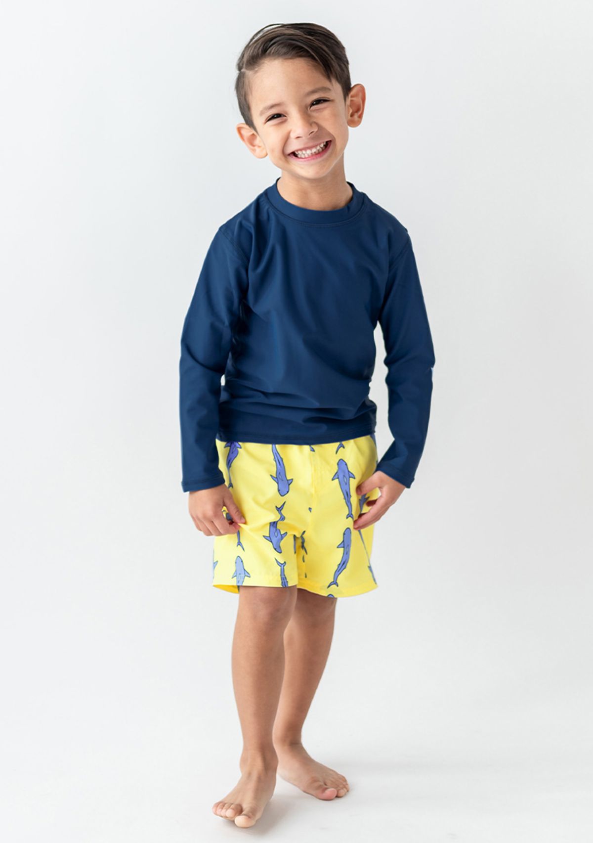 RuggedButts Baby Boys Upf50 Swim Trunks - Beach Bound, 12-18M