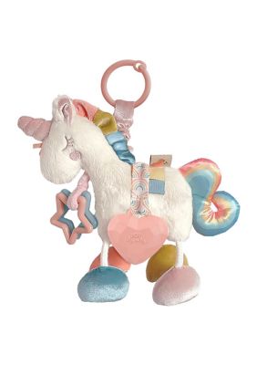 Itzy Ritzy Kids Baby Unicorn Link & Love Teething Activity Toy, Pink