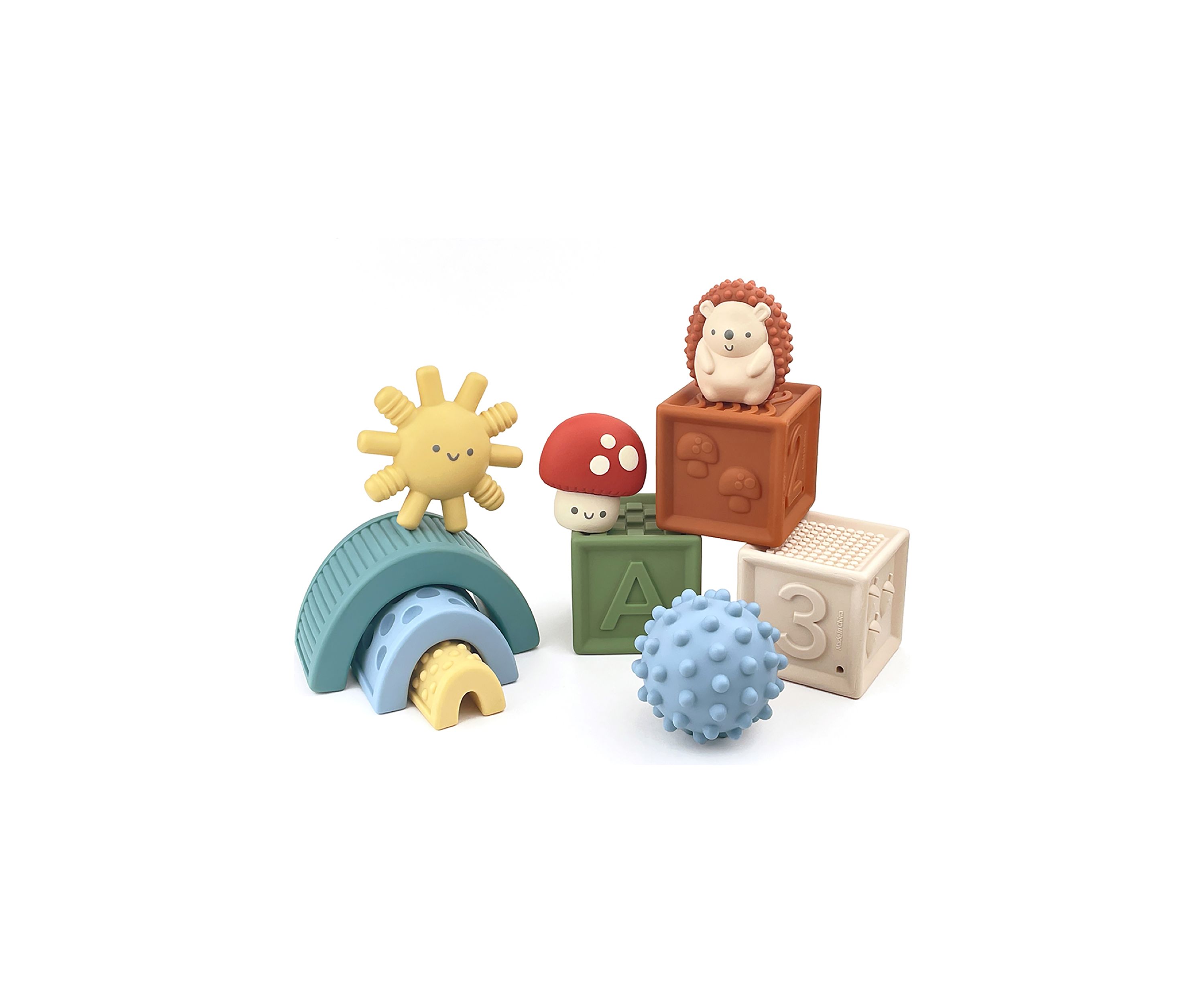 10 Piece Rotating Toy Block Set