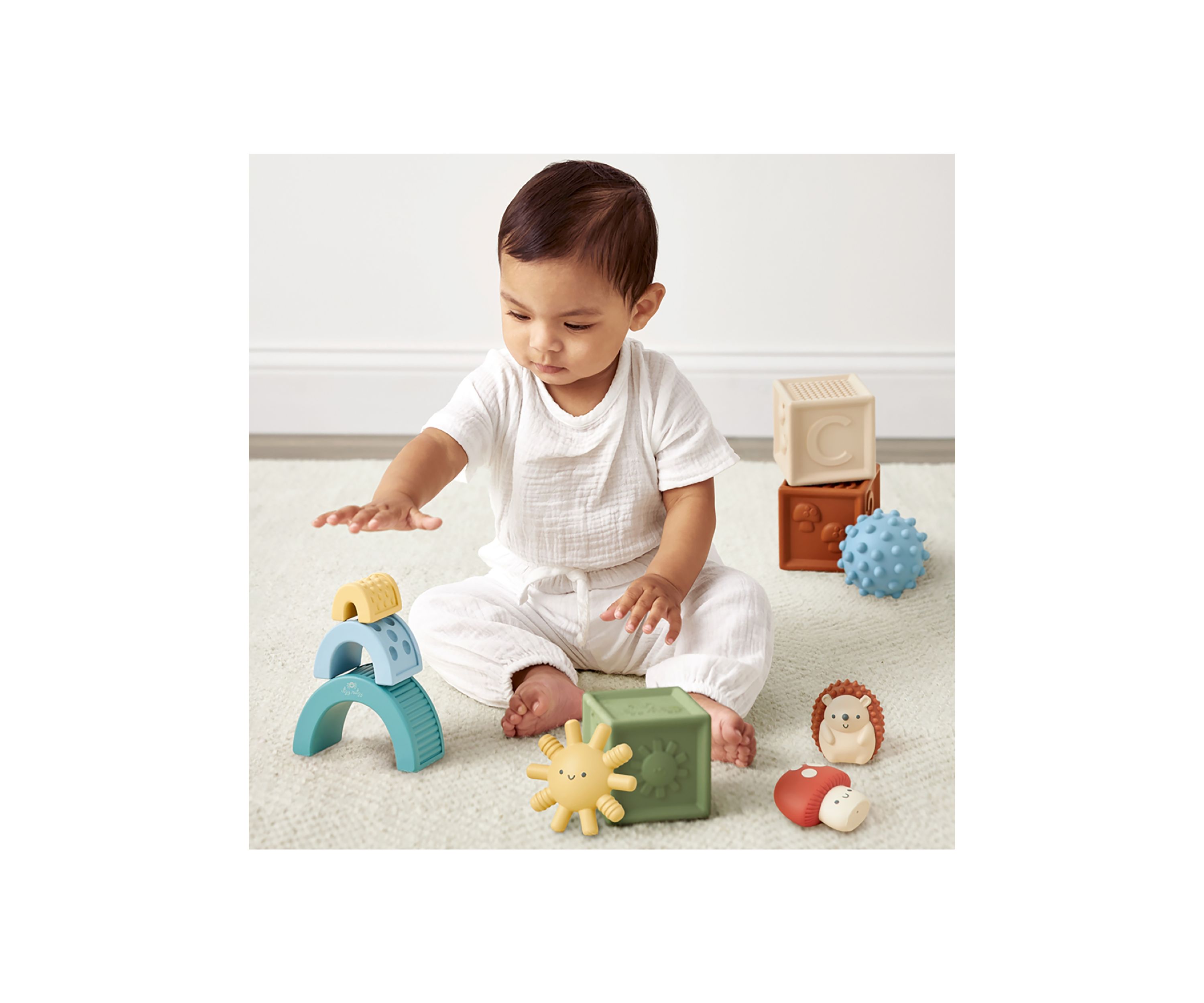 10 Piece Rotating Toy Block Set