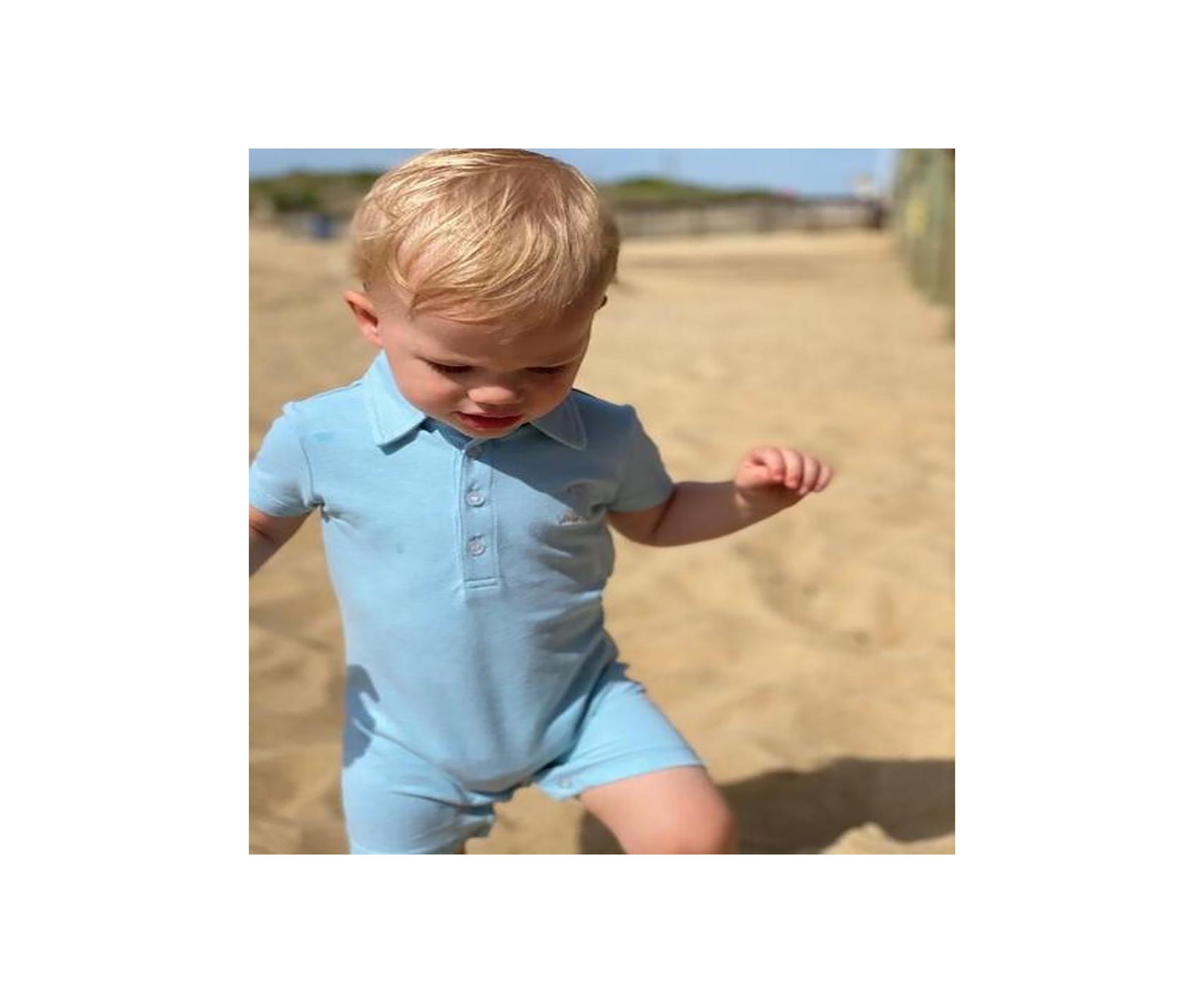 Baby Boys Polo Romper 