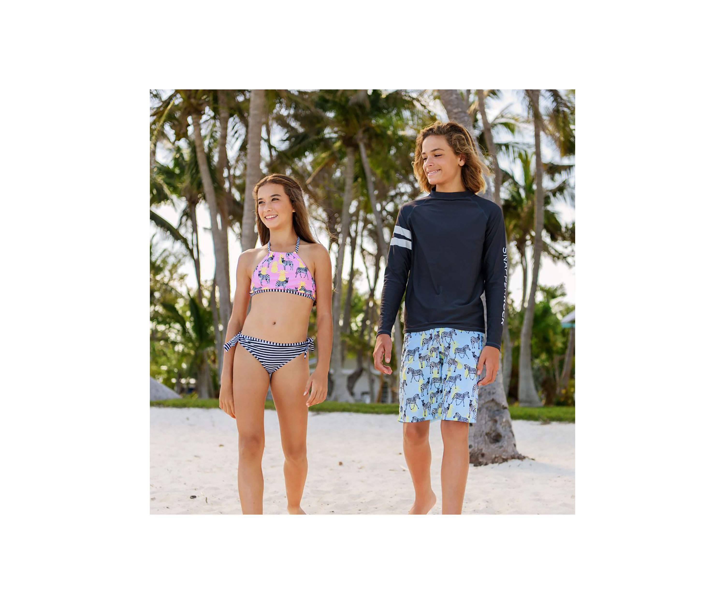 Boys Toddler Slate Arm Band Long Sleeve Rash Top