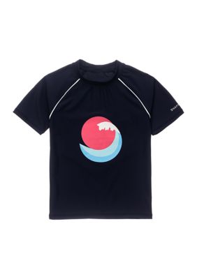 Boys Toddler Sunset Wave Short Sleeve Rash Top