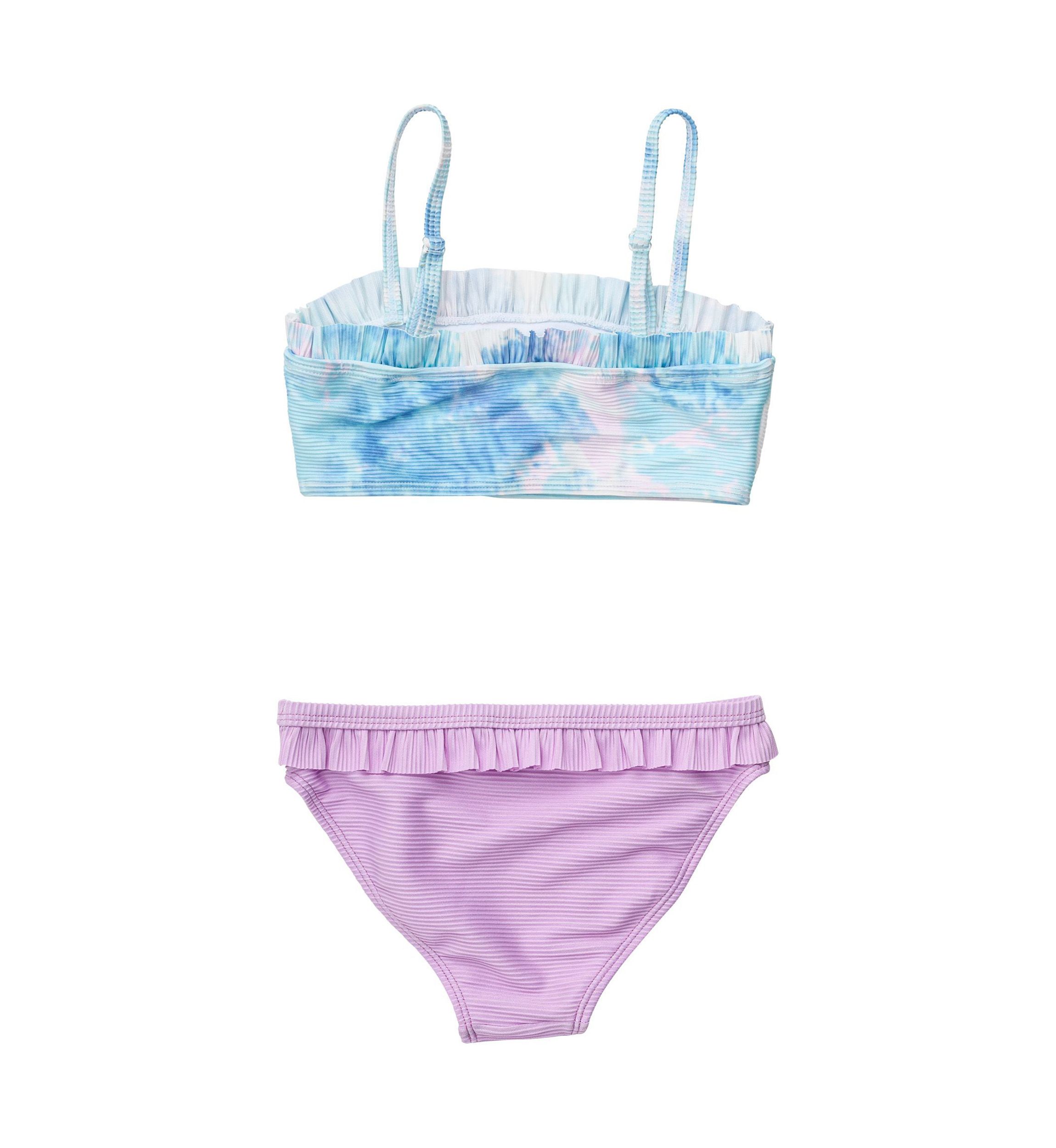 Girls Toddler Sky Dye Frilled Bandeau Bikini