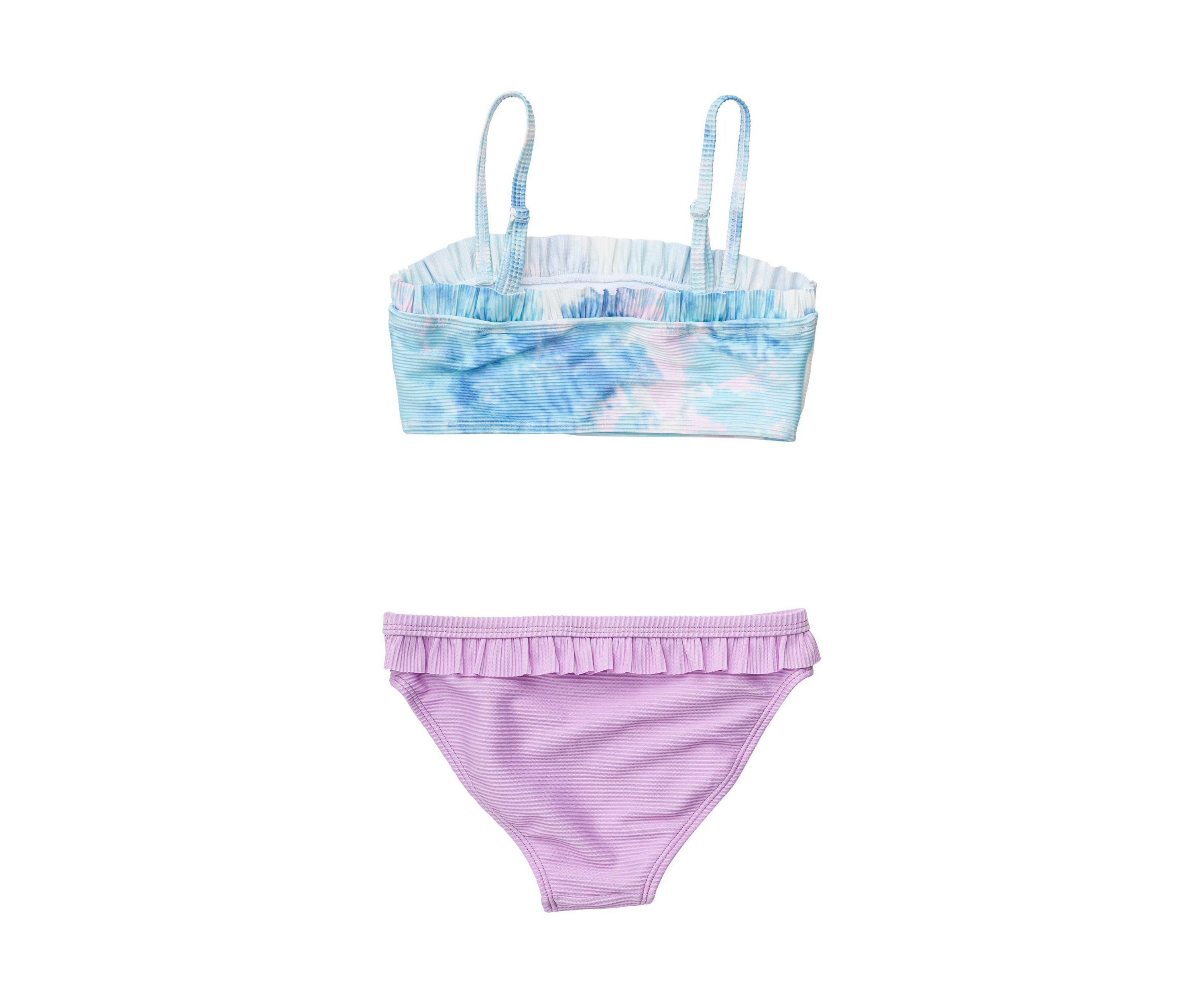 Girls Toddler Sky Dye Frilled Bandeau Bikini