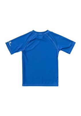 Boys Toddler Penguin Blue Short Sleeve Rash Top