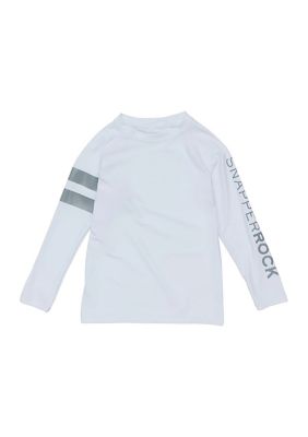 Boys Toddler White Arm Band Long Sleeve Rash Top