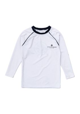 Boys Toddler Compass White Long Sleeve Rash Top