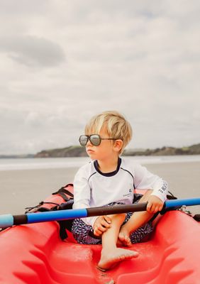 Boys Toddler Compass White Long Sleeve Rash Top