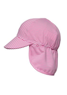 Raspberry Stripe Floating Flap Hat