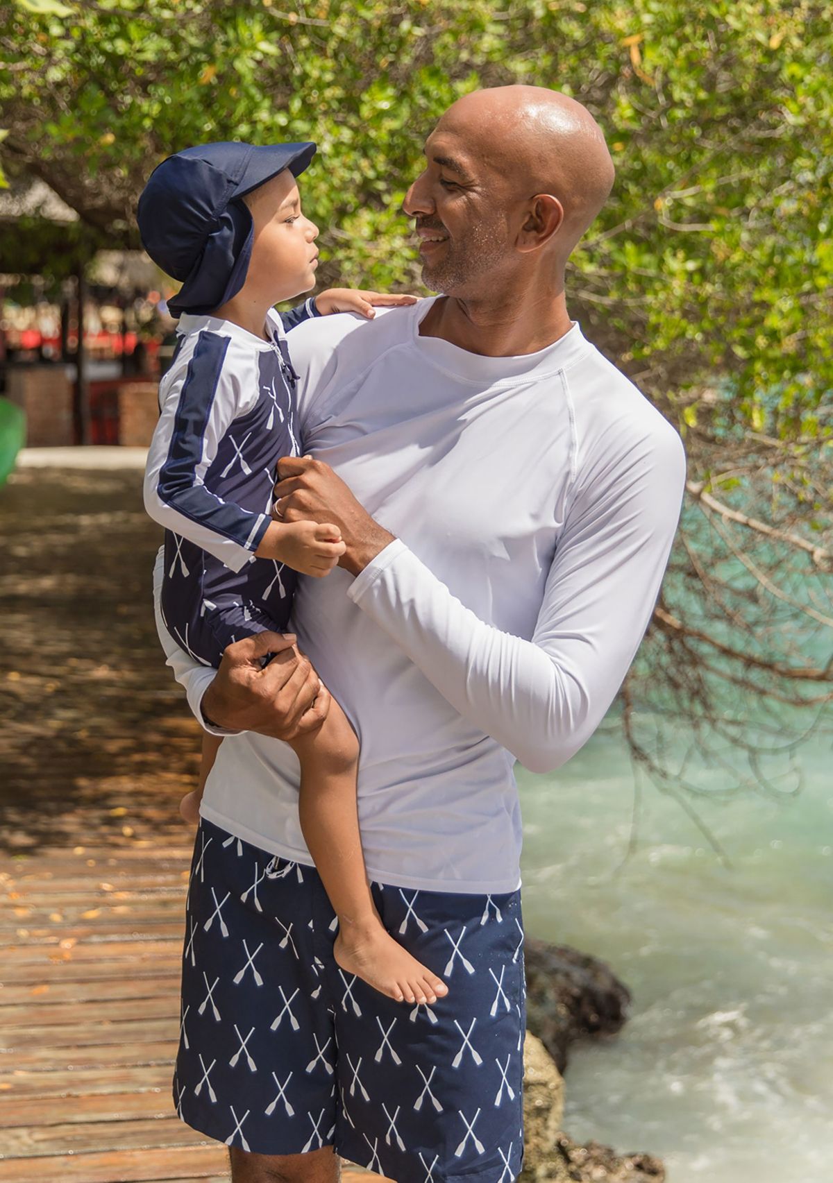 Navy Floating Flap Hat