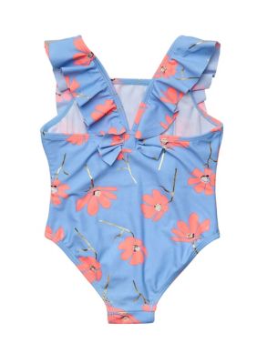 Beach Bloom Ruffle Shoulder Swimsuit