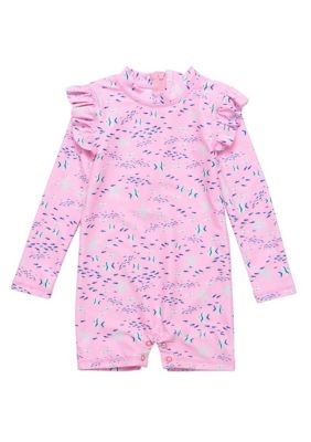 Pink Sea LS Sunsuit