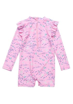 Pink Sea LS Sunsuit