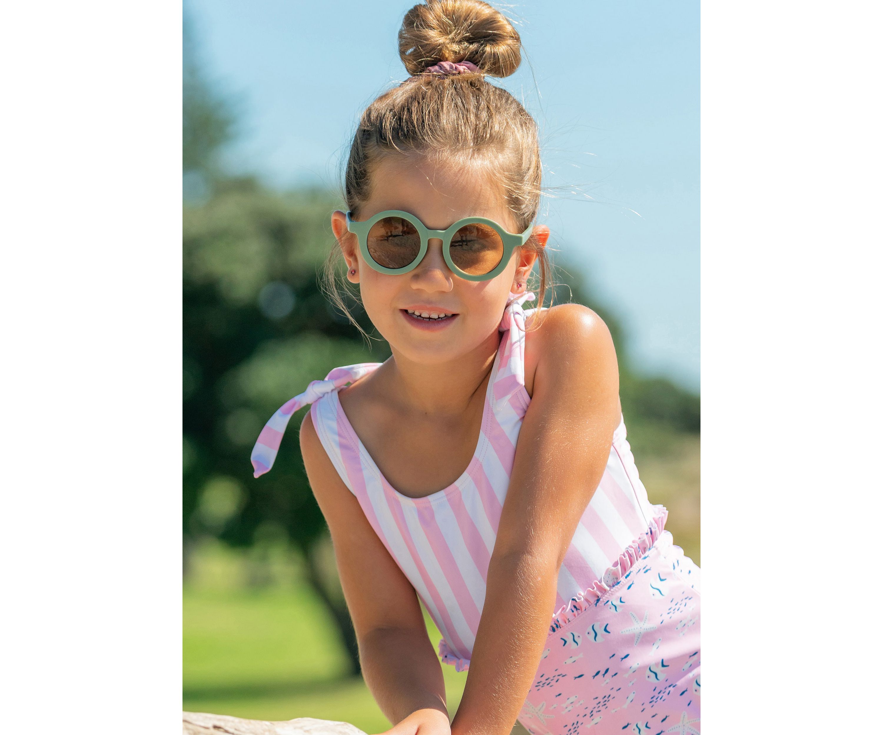 Pink Sea Shoulder Tie Swimsuit