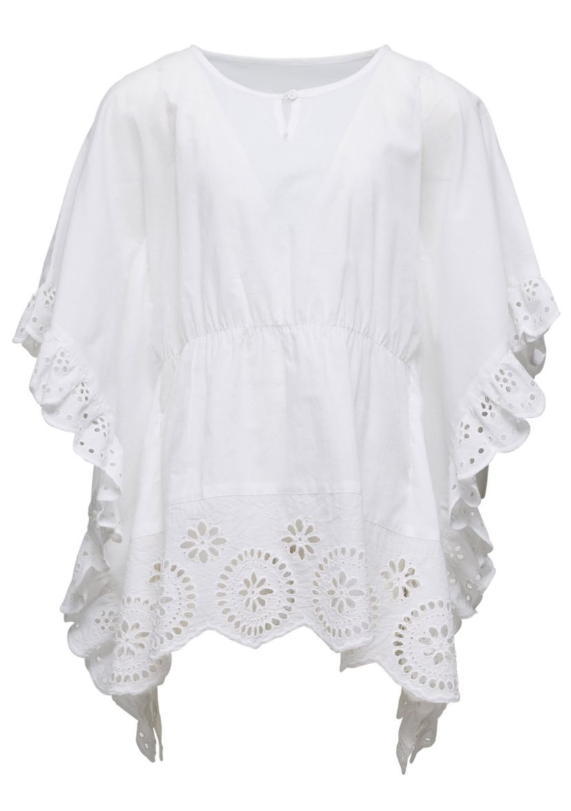 Cesci White Eyelet Cover Up