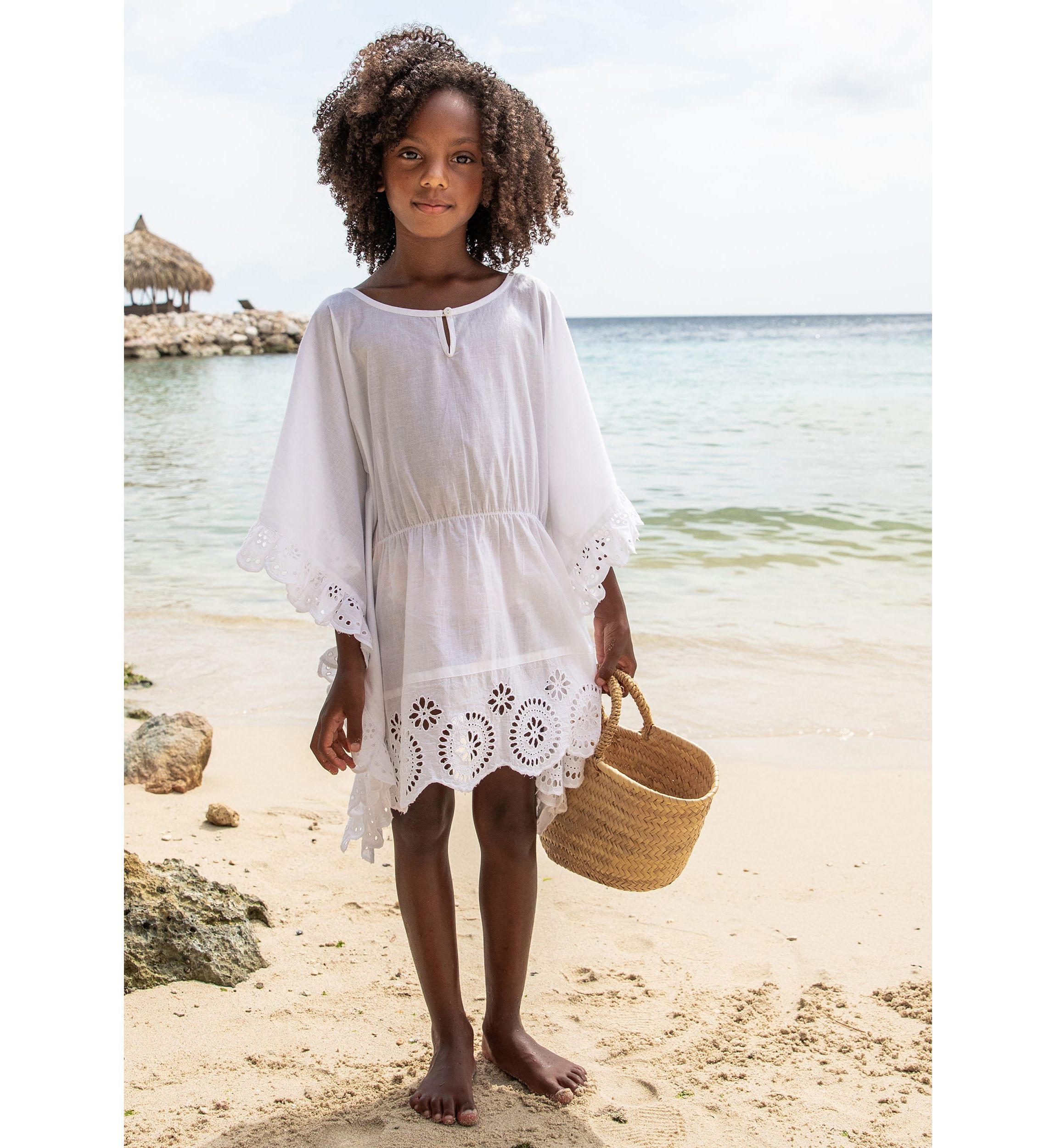 Cesci White Eyelet Cover Up