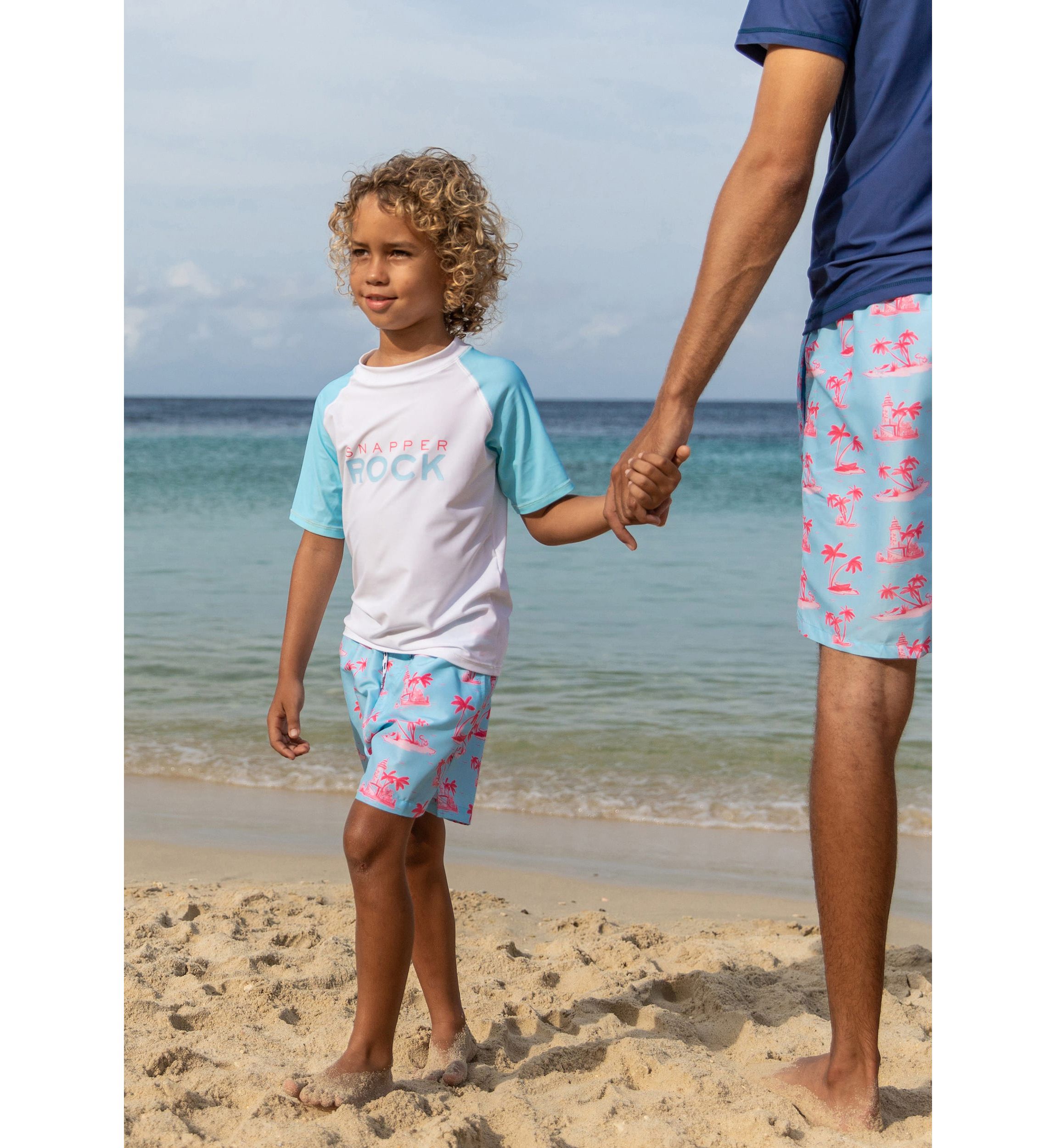 Lt Blue Sleeve Sustainable SS Rash Top
