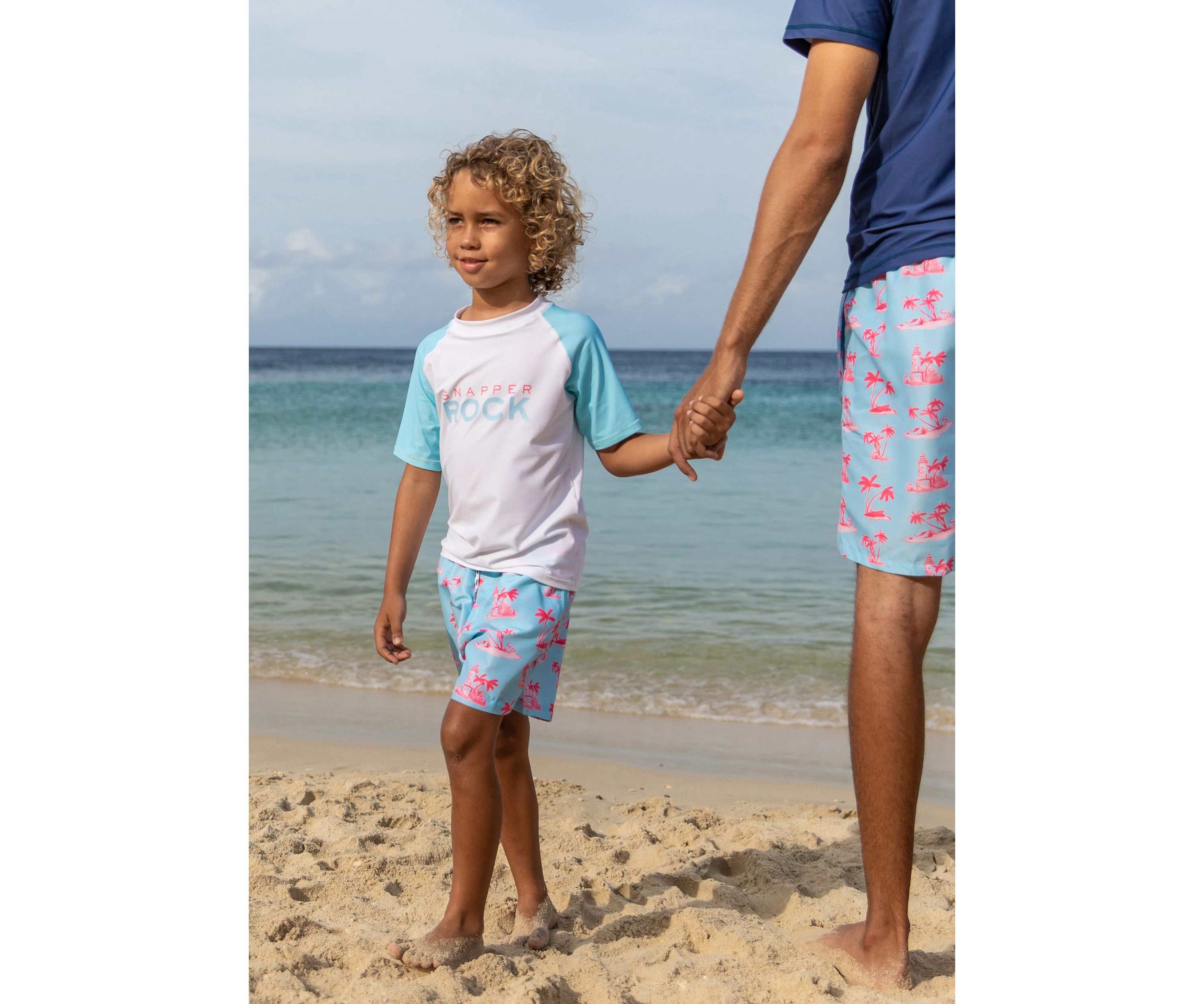 Lt Blue Sleeve Sustainable SS Rash Top