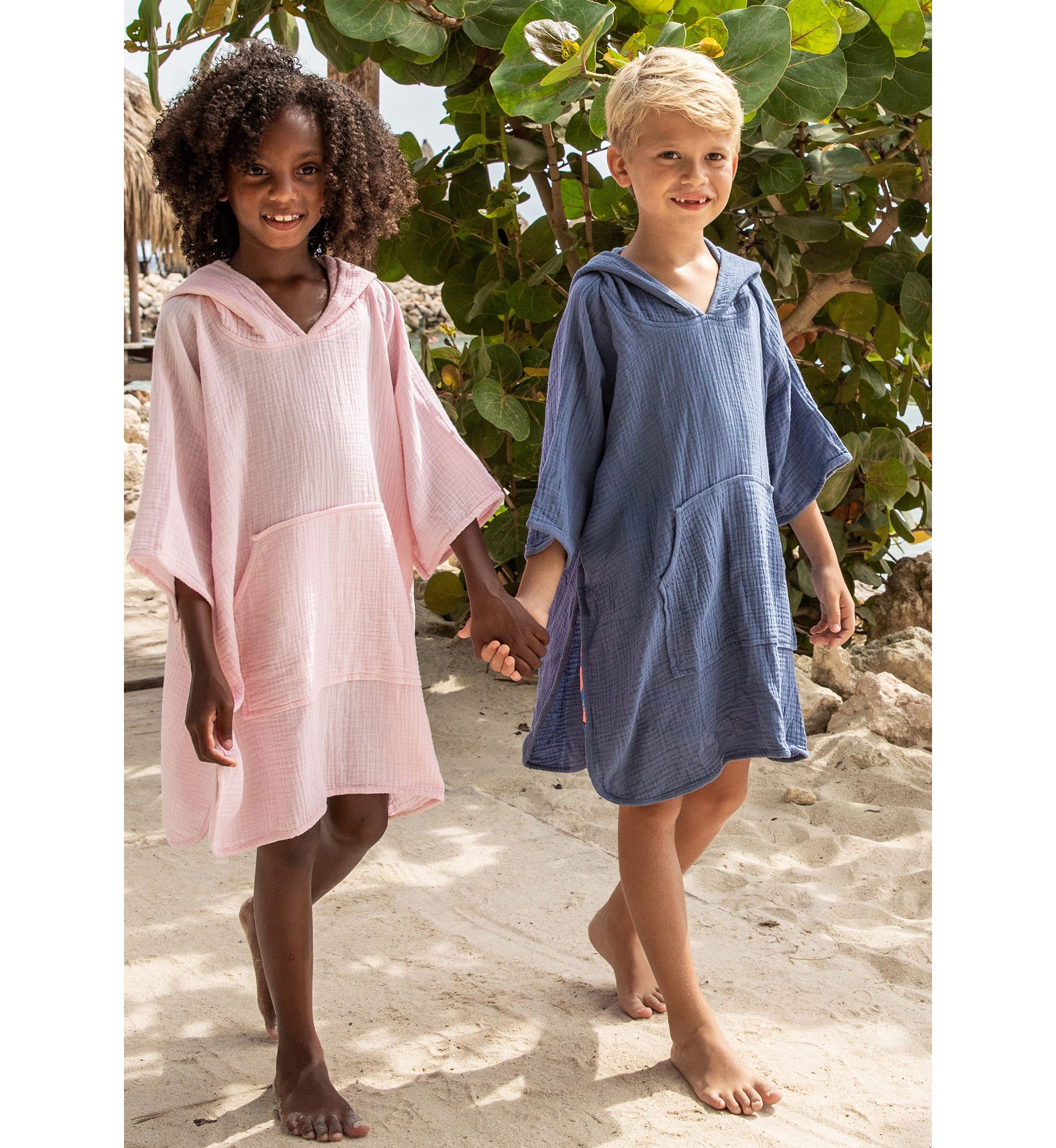 Denim Blue Beach Poncho